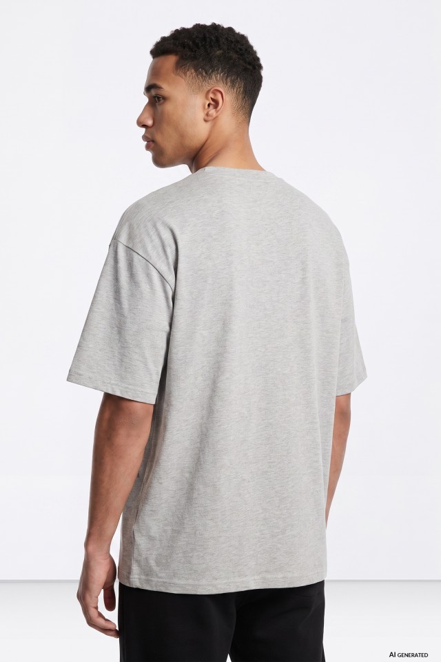 Grey Oversized Short Sleeve Tee Grey Oversized Short Sleeve Tee