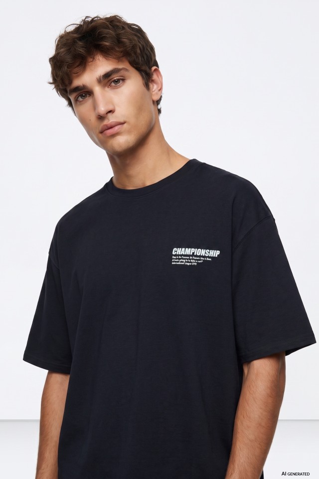 Oversized Blue Championship Tee