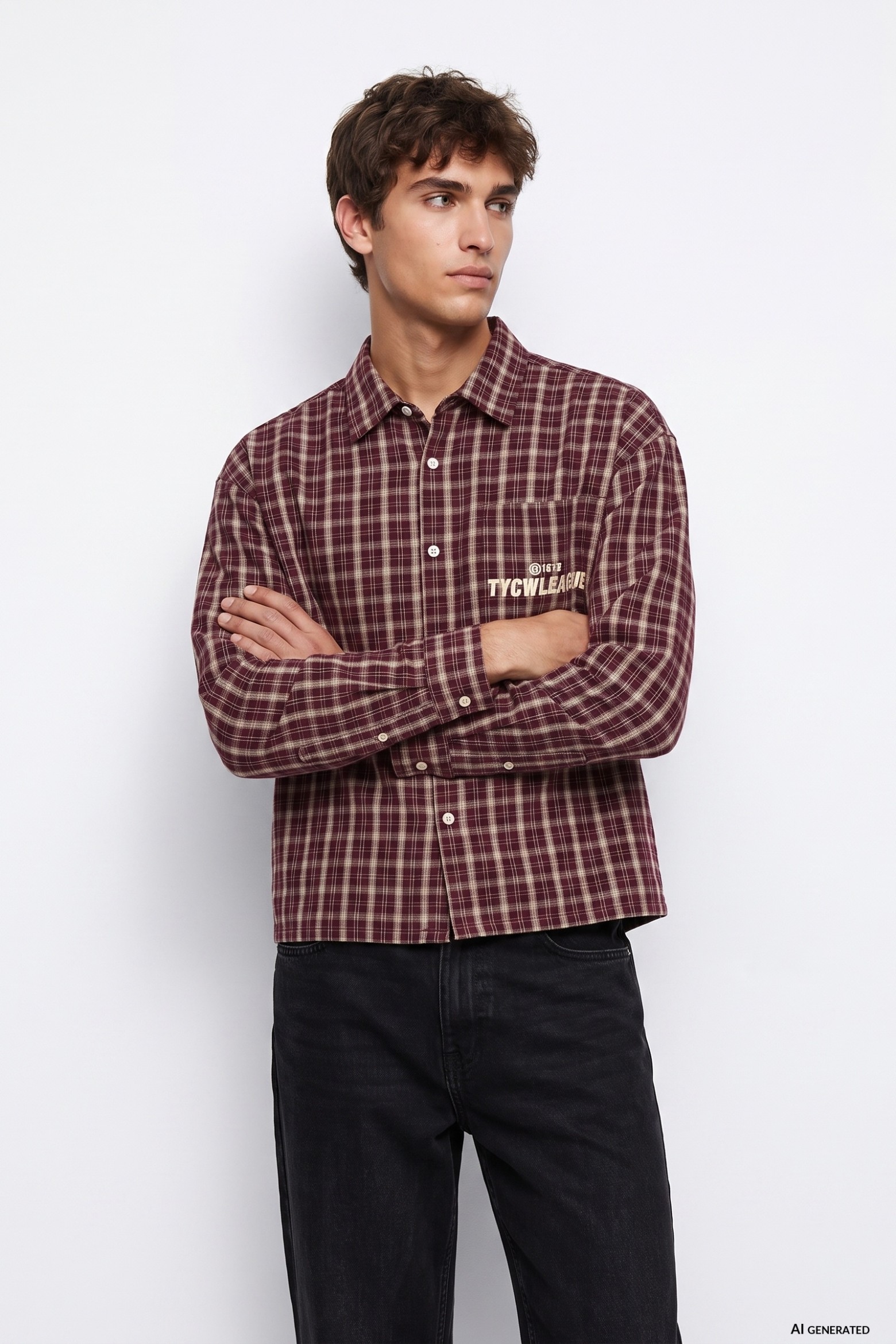 Camisa xadrez vermelha casual