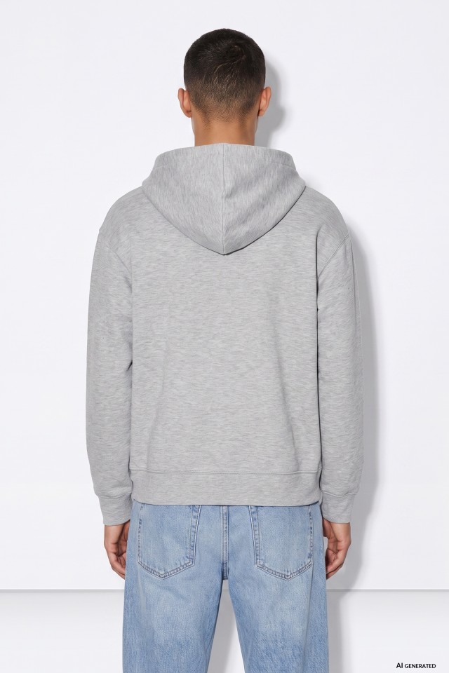 Oversized Grey Zip Hoodie Oversized Grey Zip Hoodie