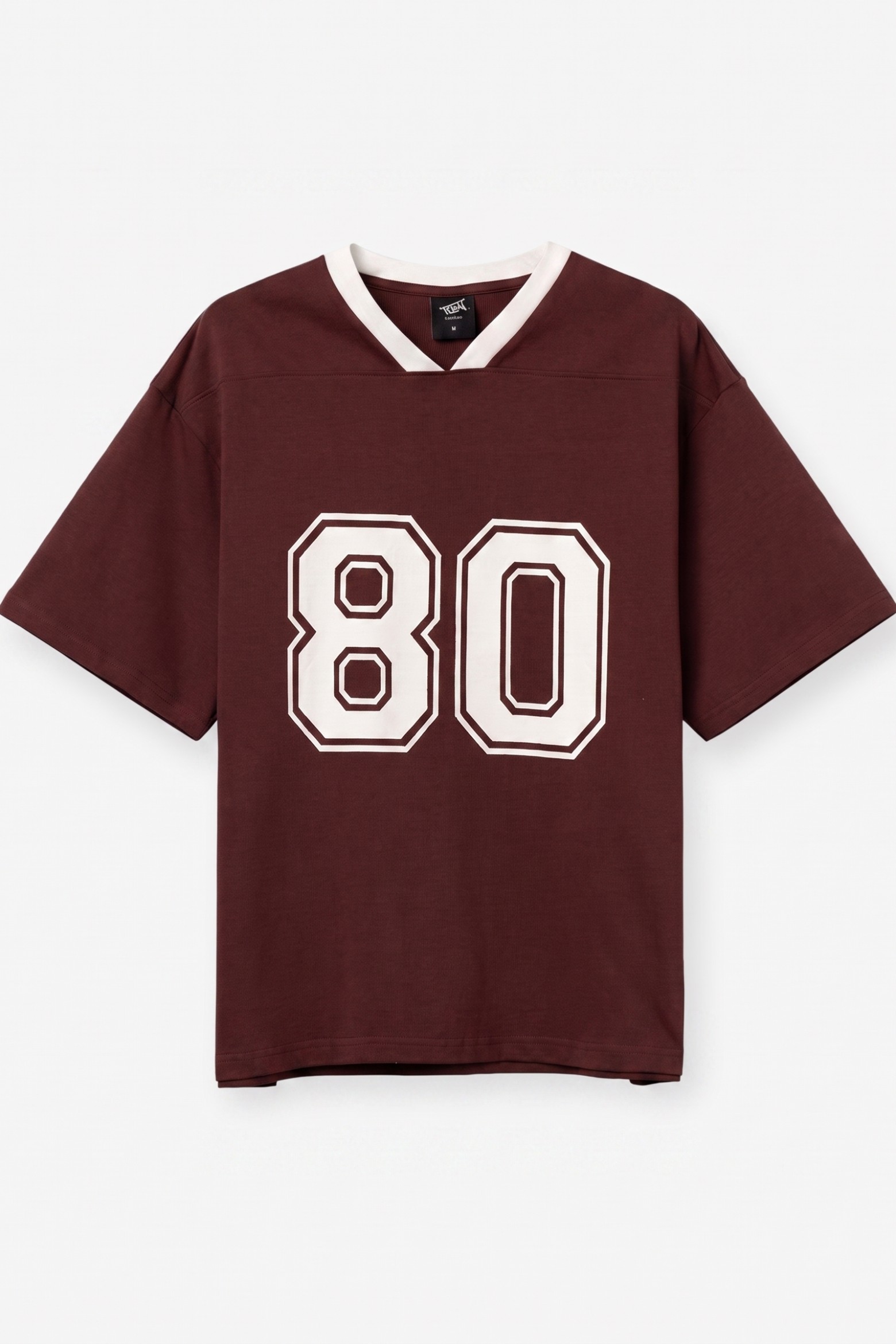 Camiseta oversize granate n�mero