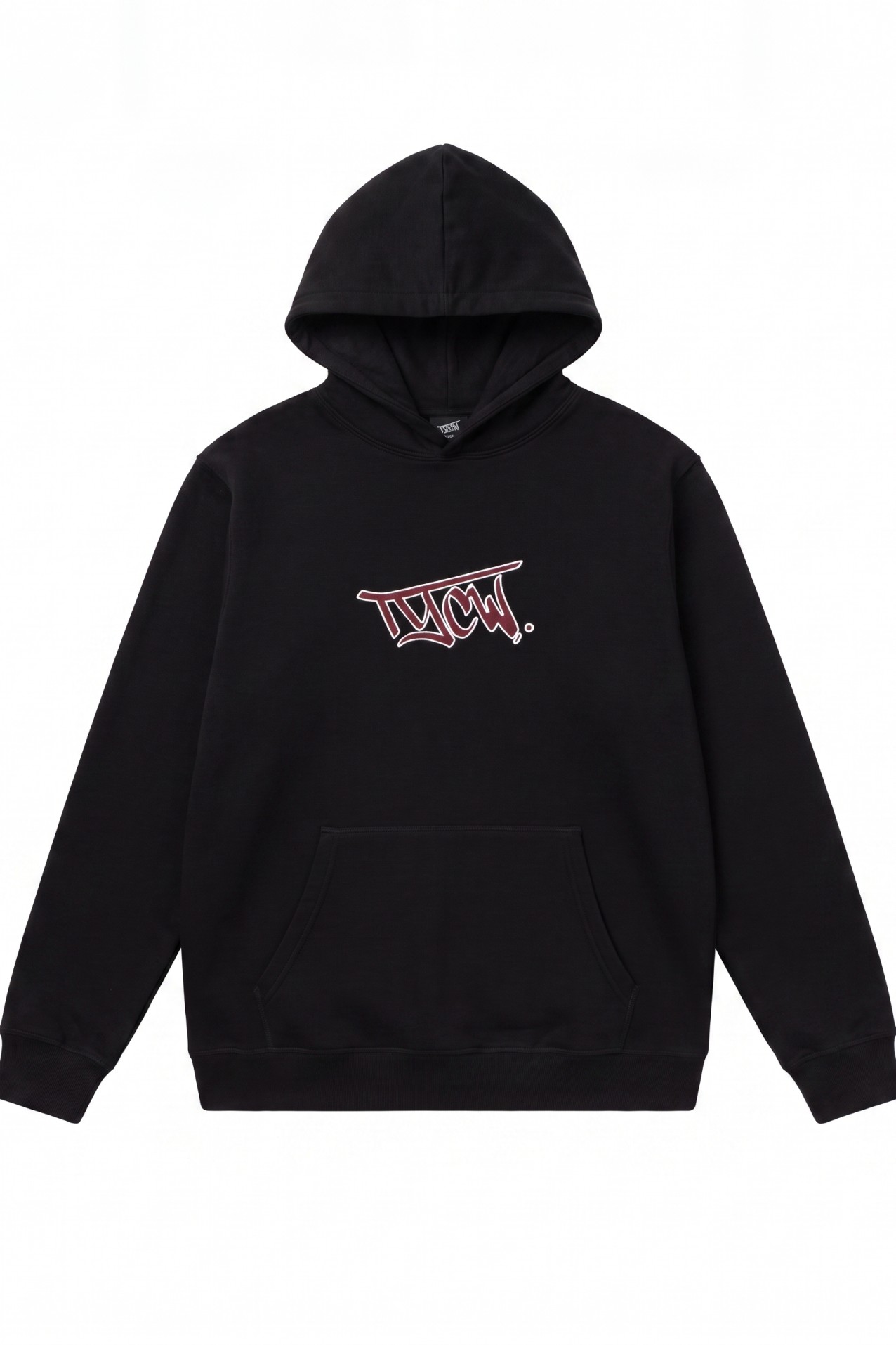 Black Oversize Graphic Hoodie