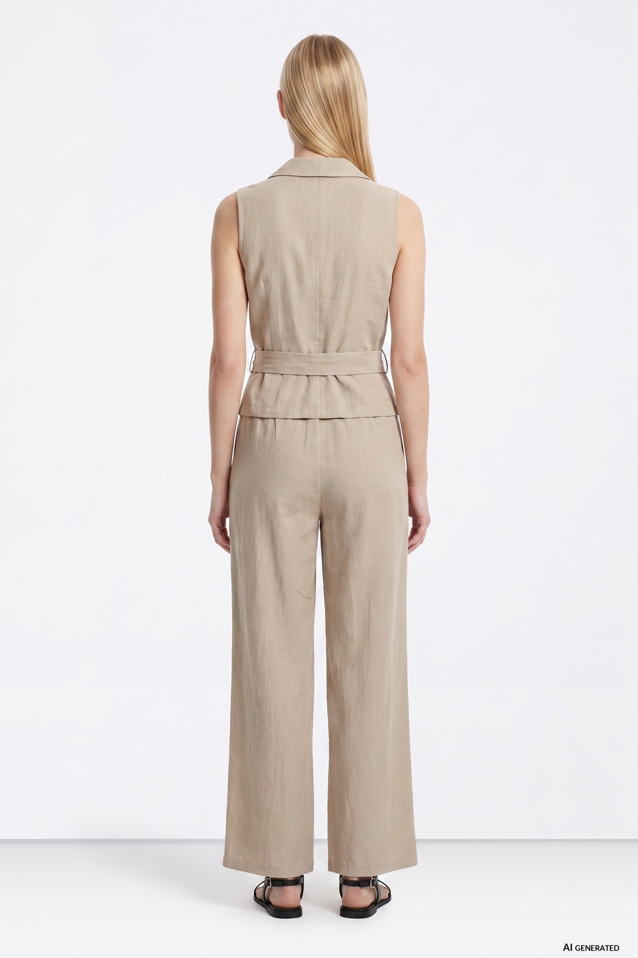 Mono beige sin mangas