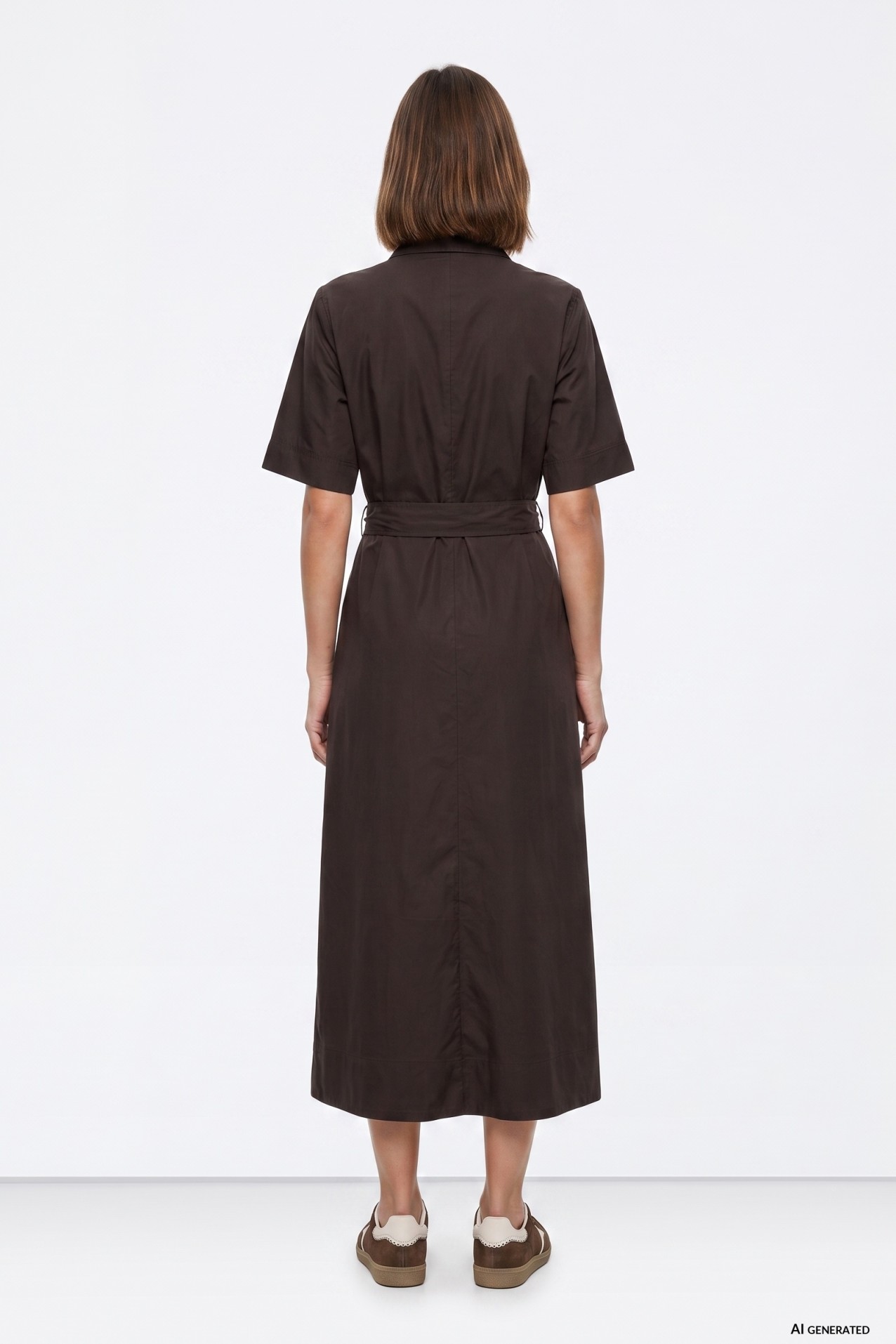 Chocolate Brown Shirt Dress