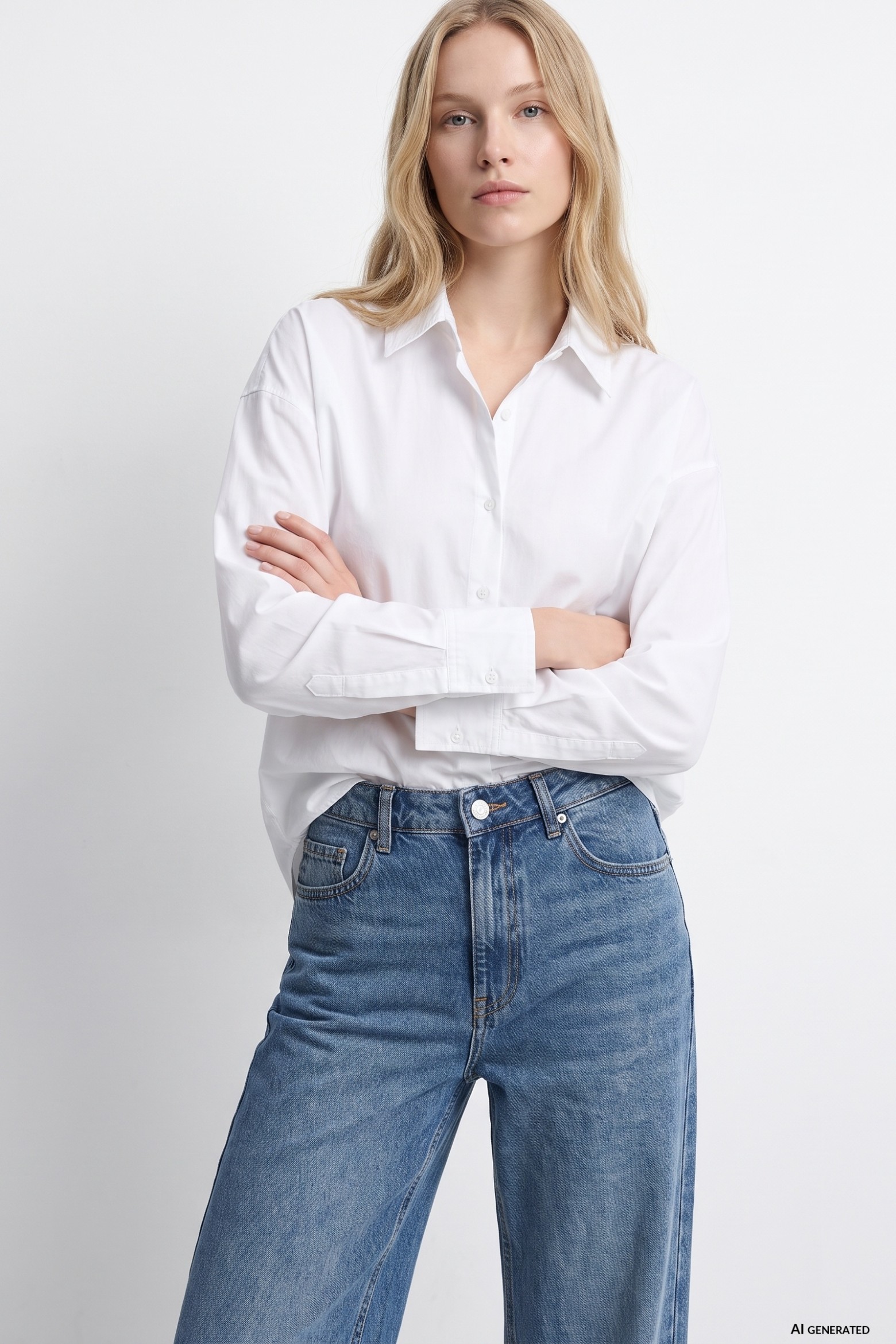 Camisa branca oversize cl�ssica