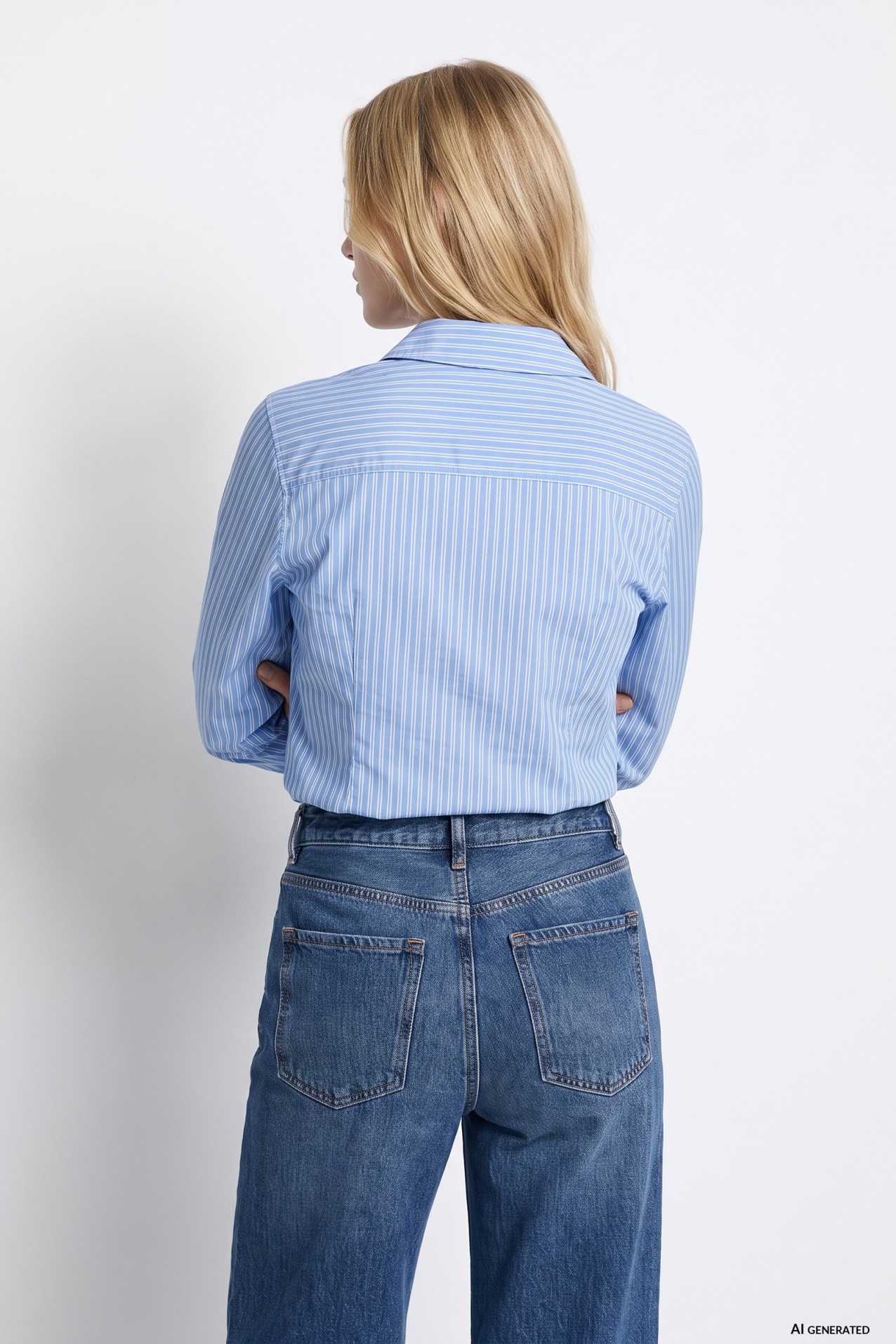 Blue Striped Long Sleeve Shirt