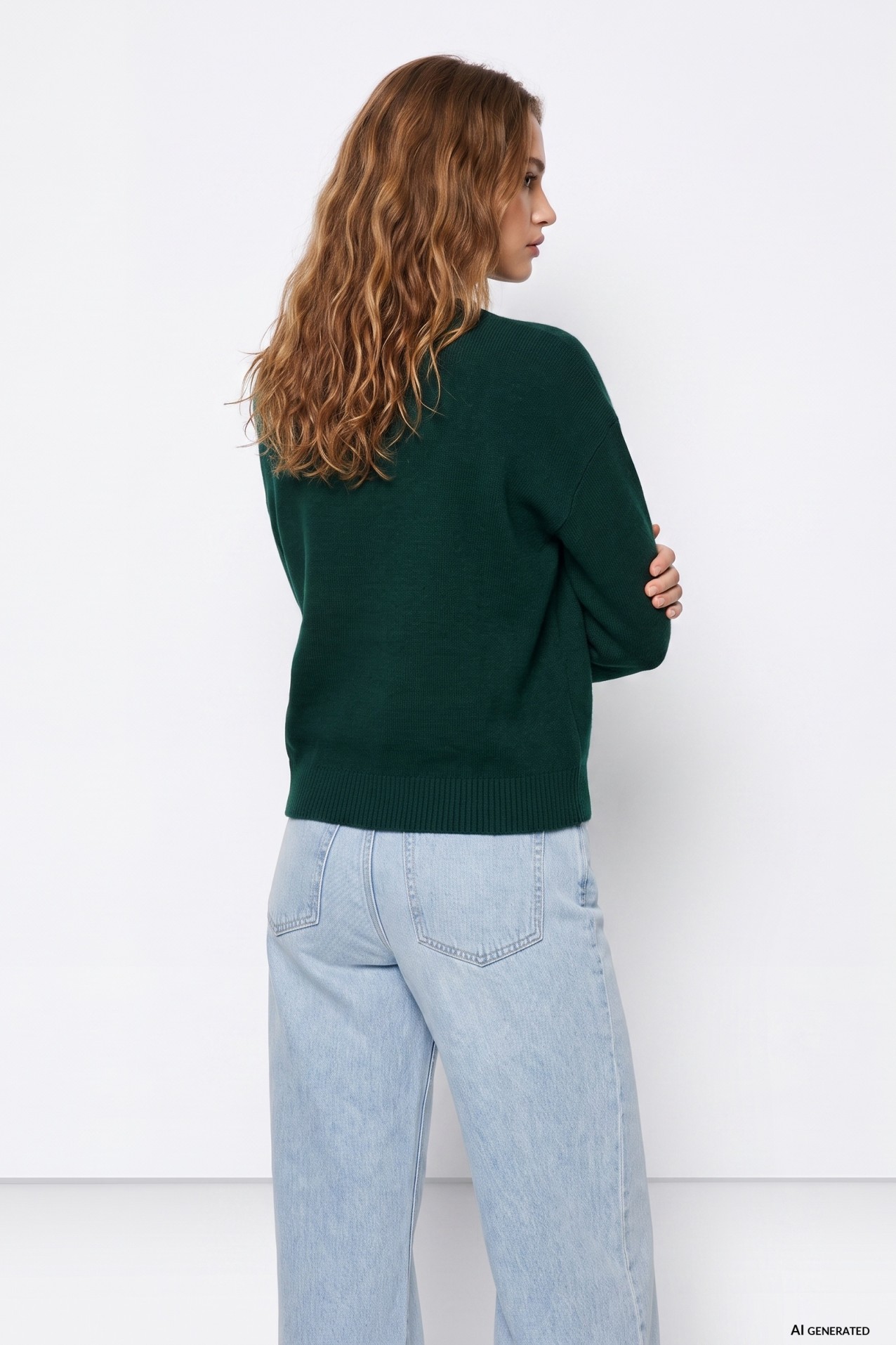 Jersey verde corte recto
