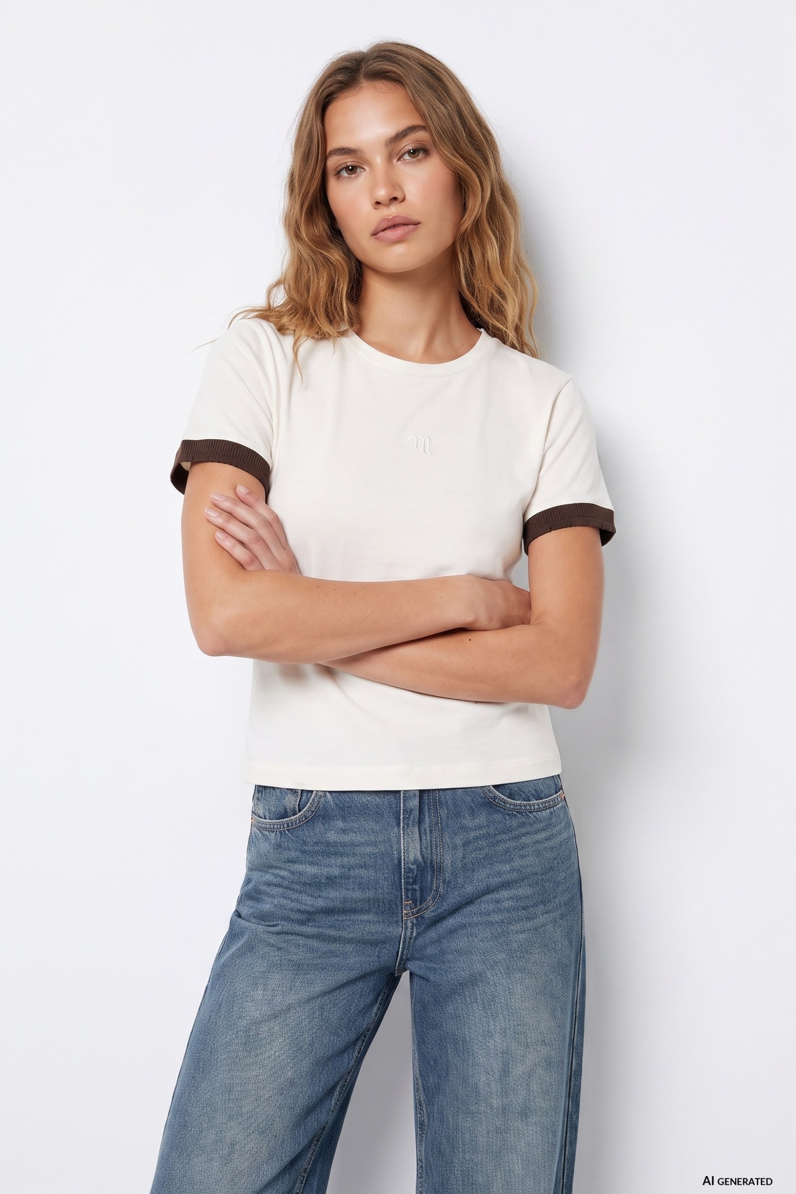 Beige Short Sleeve T-Shirt