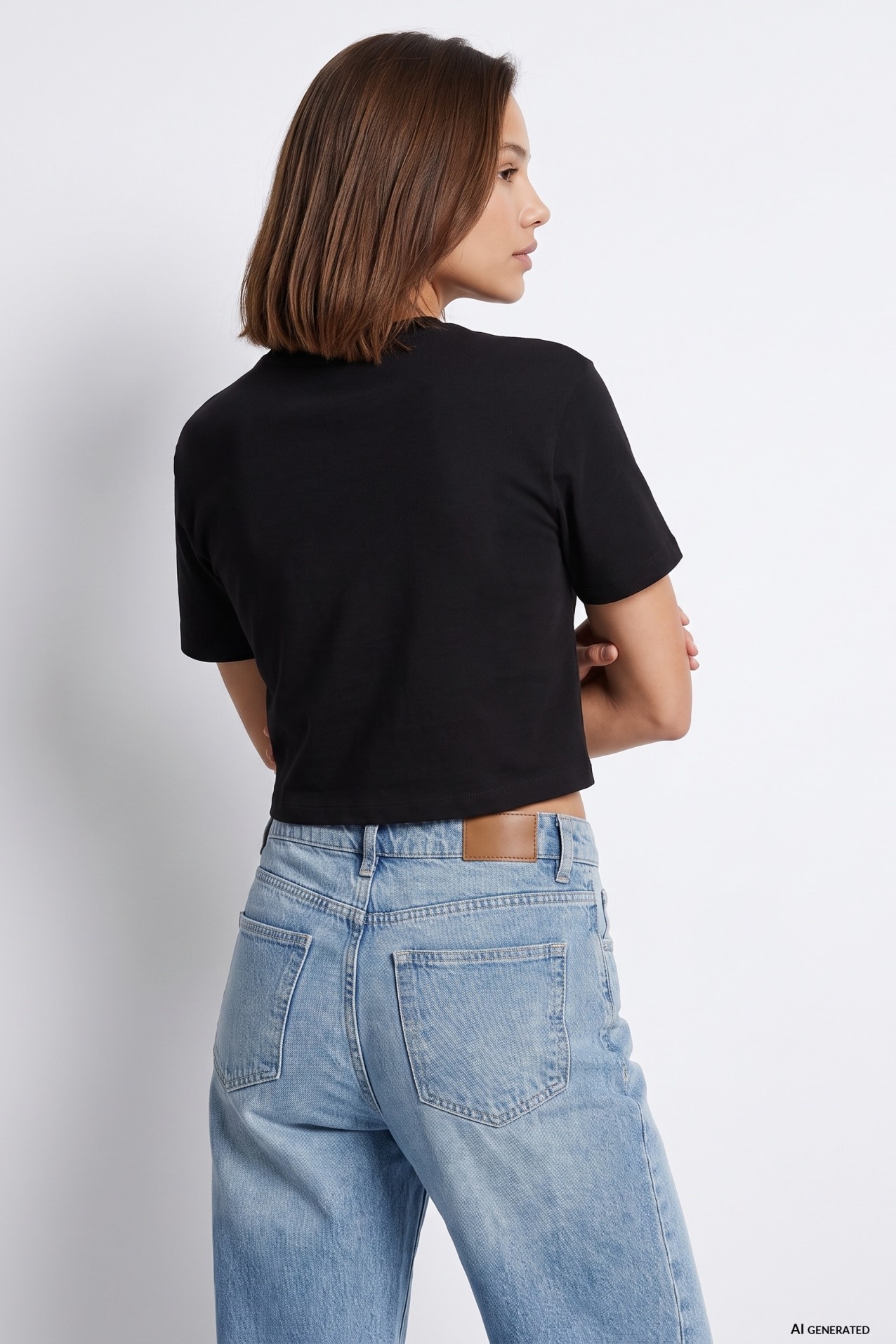 Black Cropped T-shirt
