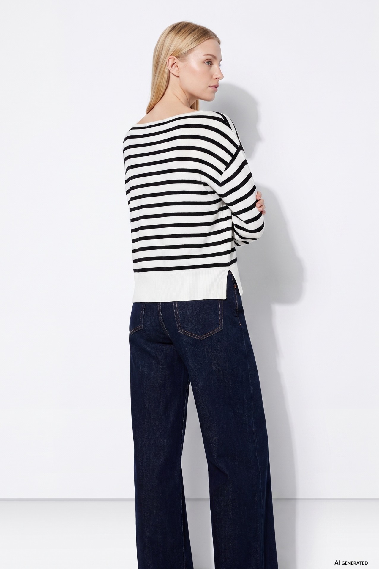 Striped relaxed-fit sweater