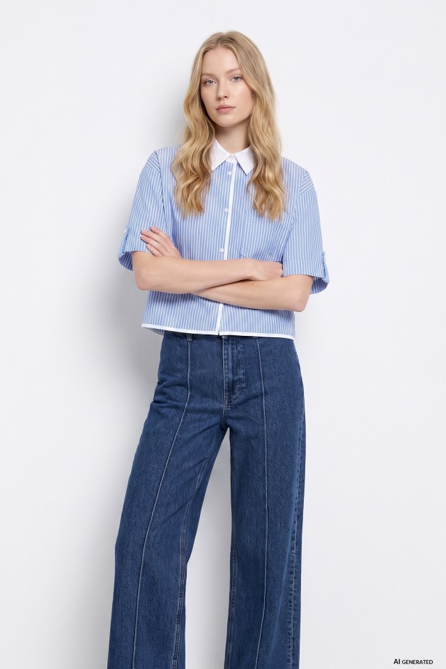 Blue Short Sleeve Shirt
