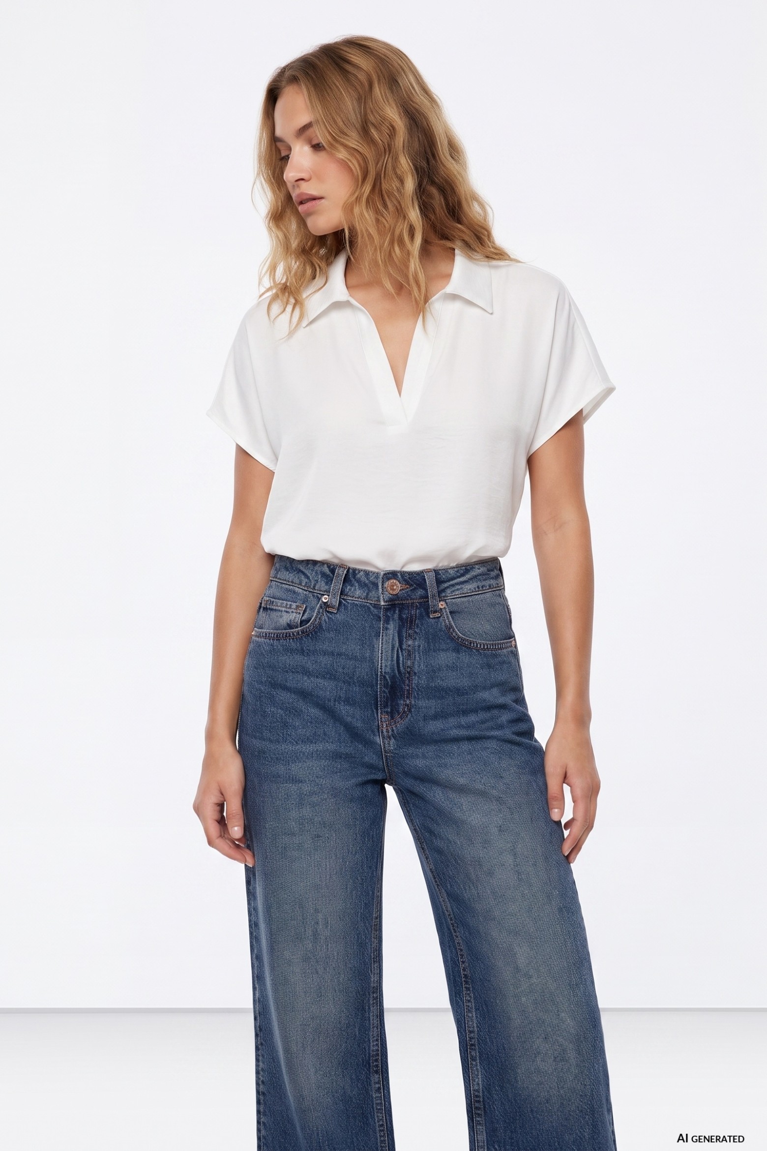 Short Sleeve Off-White Shirt