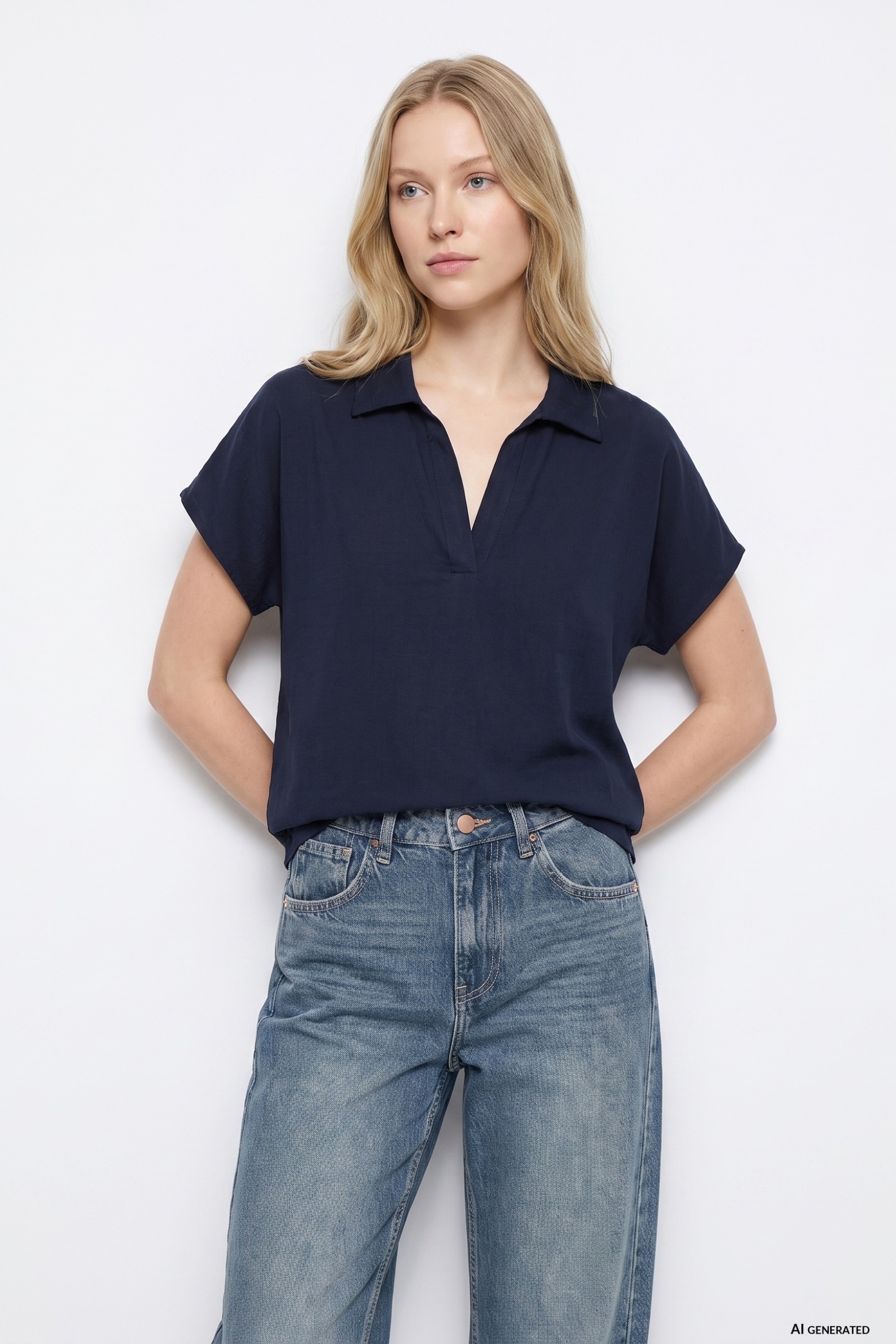 Blue Short Sleeve Shirt