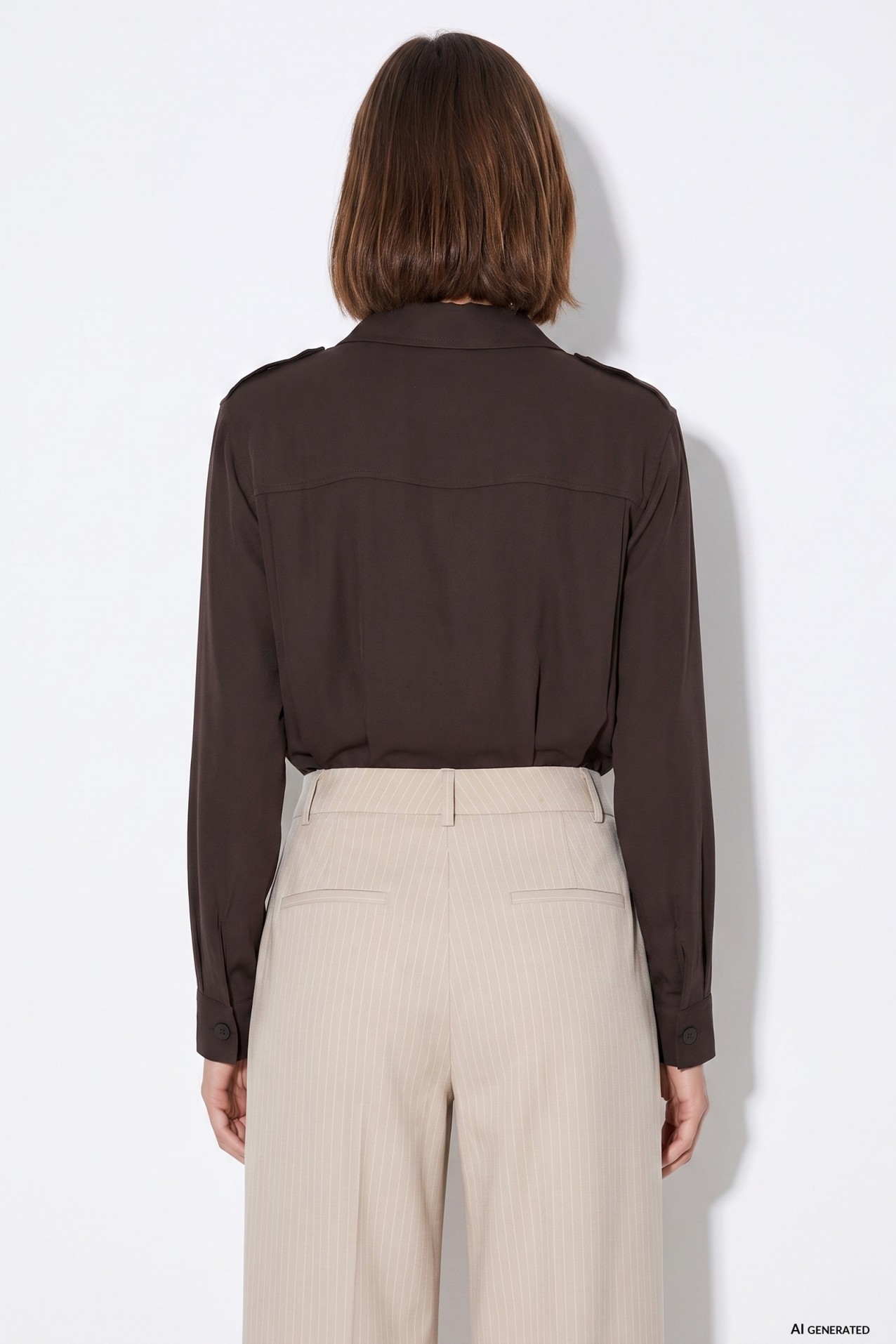 Camisa cropped chocolate
