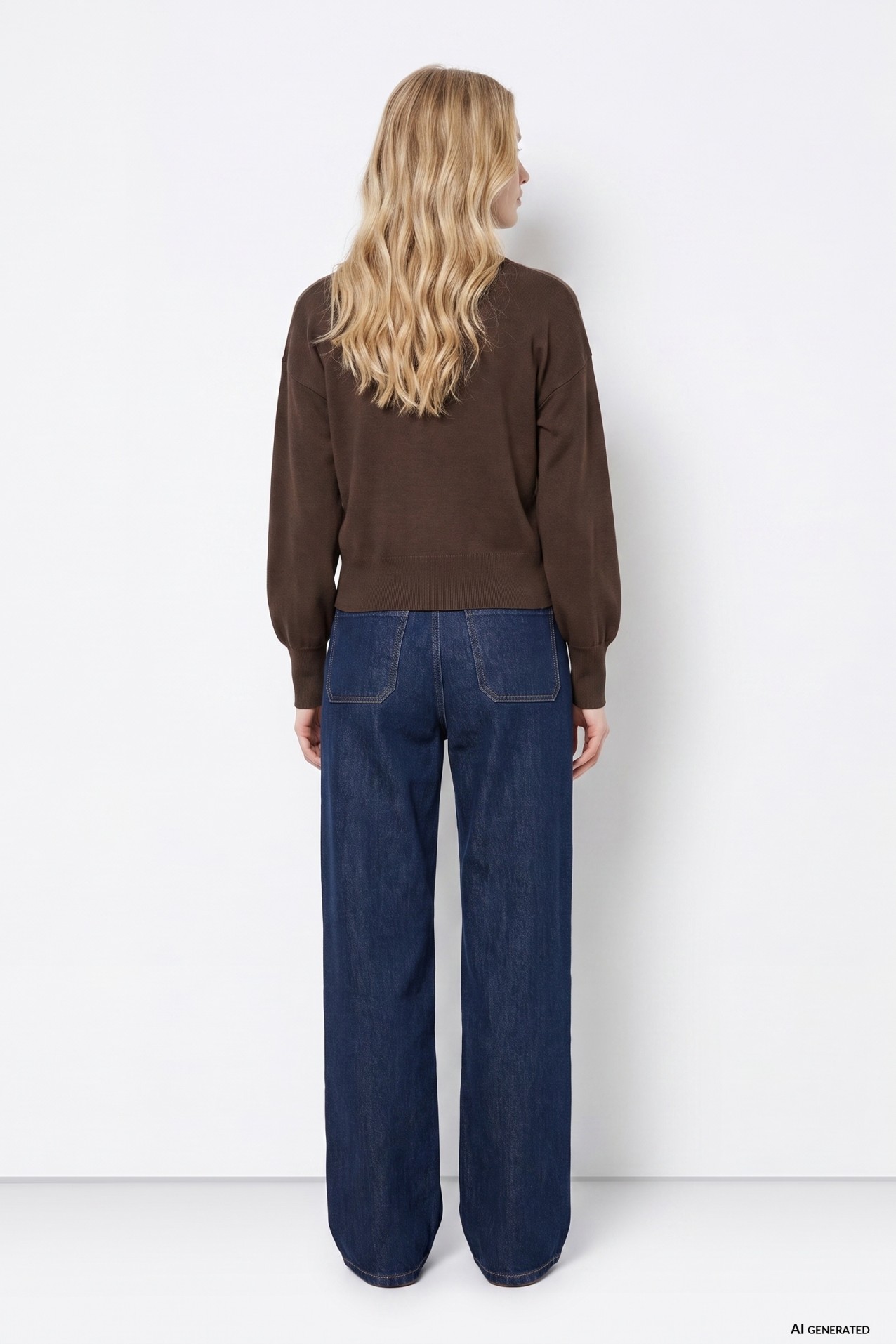Brown Cropped Cardigan