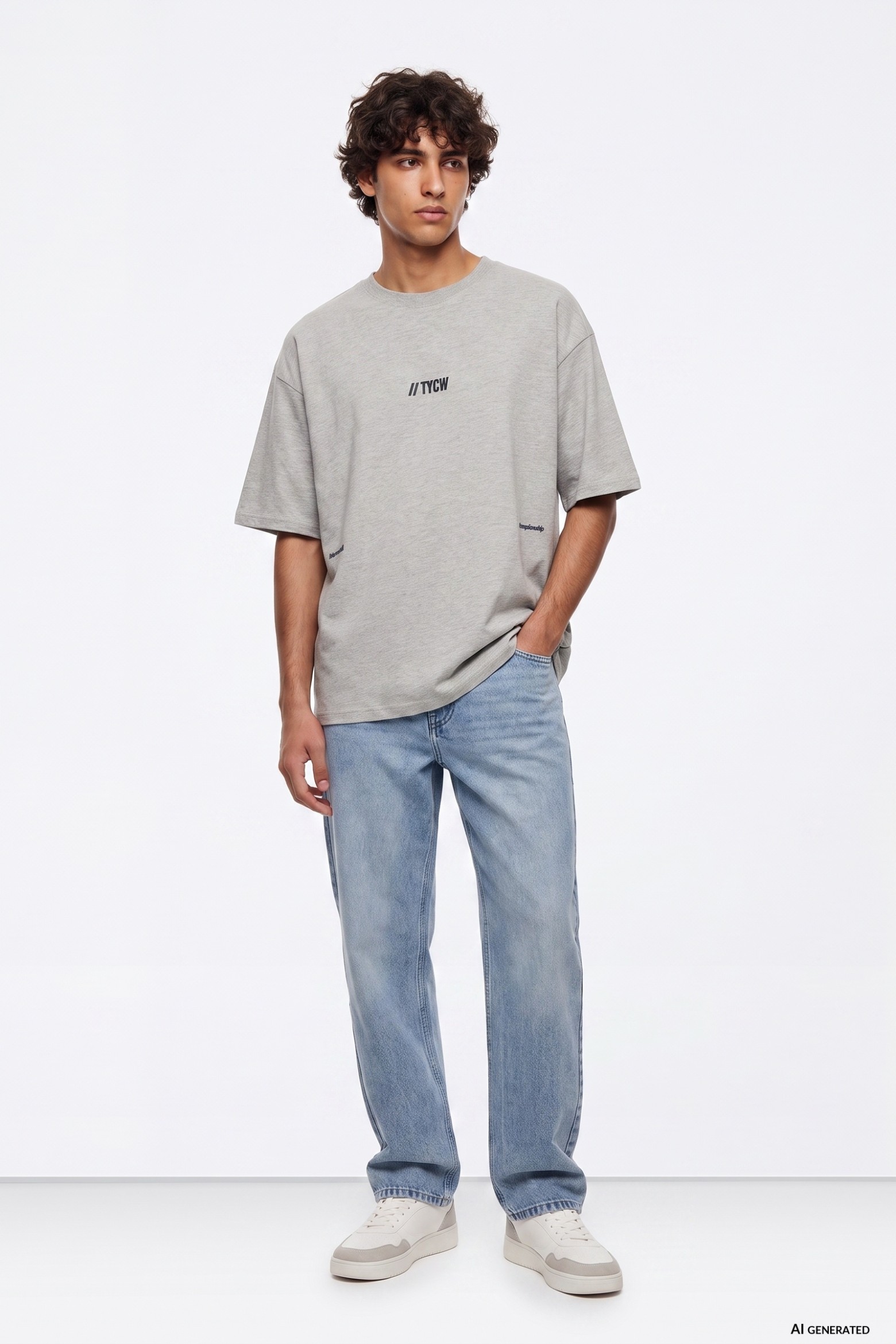 Vaqueros super baggy azul claro