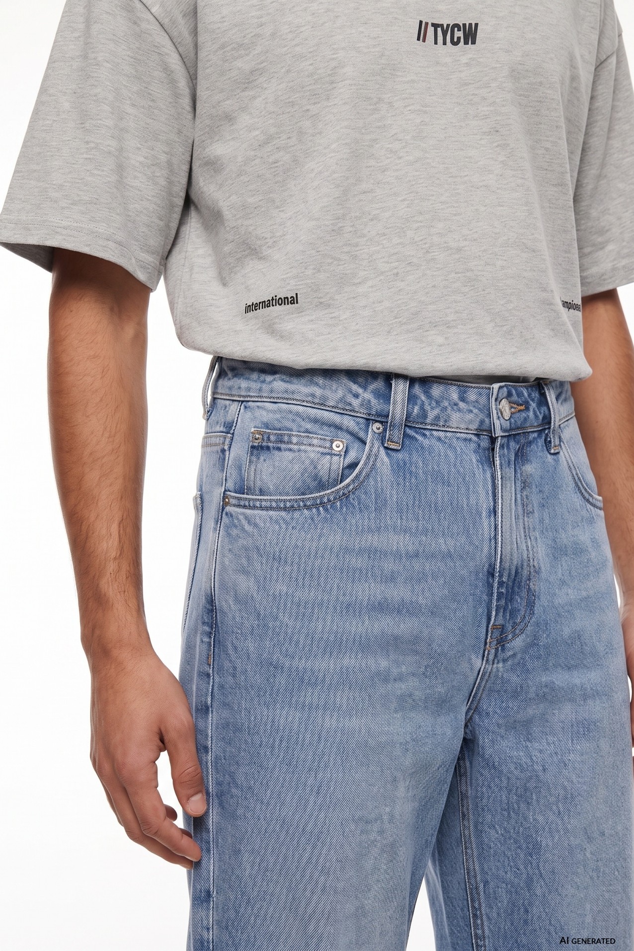 Vaqueros super baggy azul claro