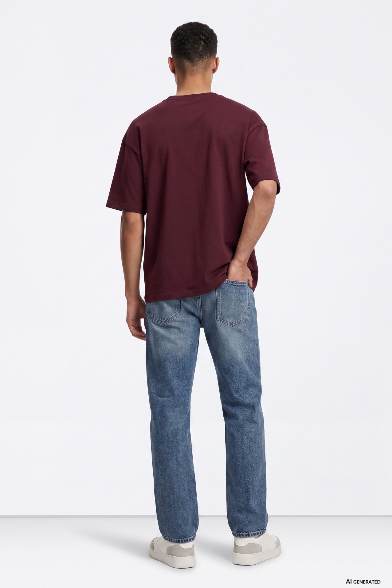 Jeans azul pierna ancha