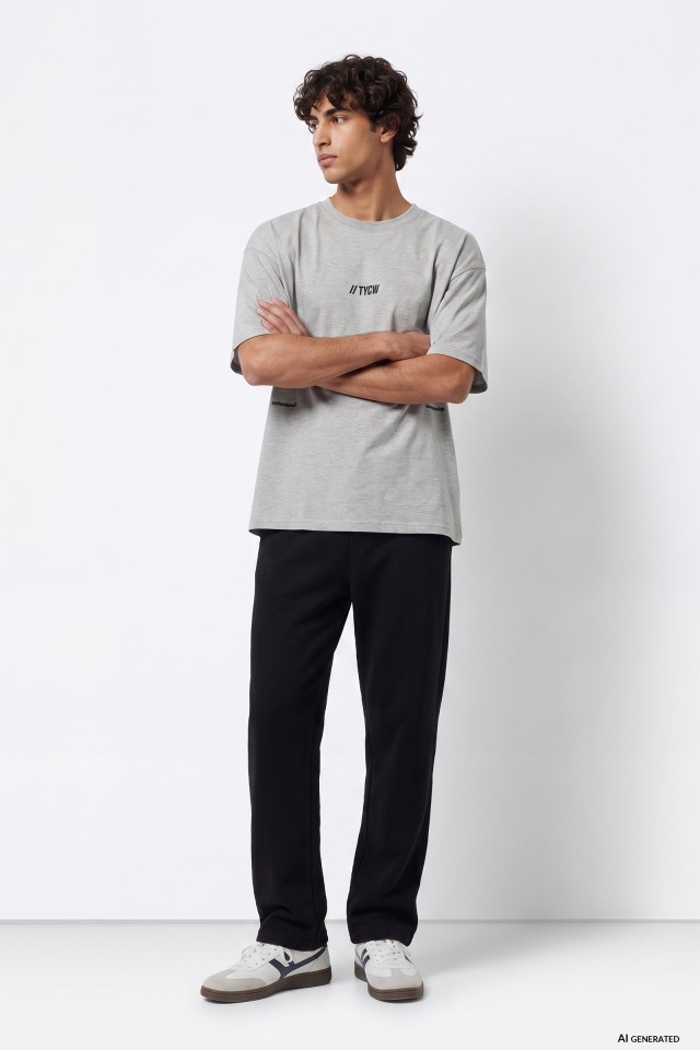Black Baggy Fit Trousers