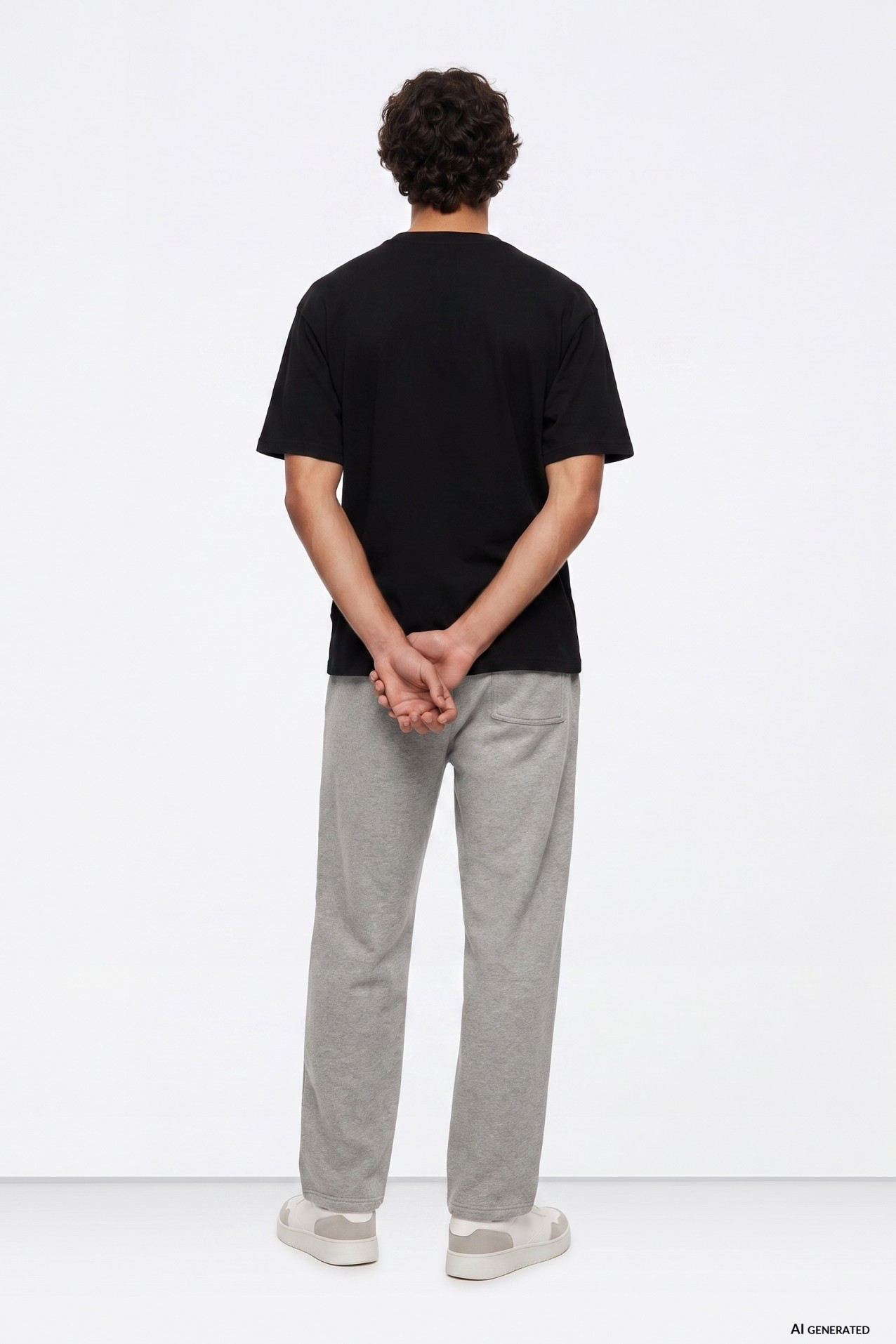 Calças cinza baggy fit