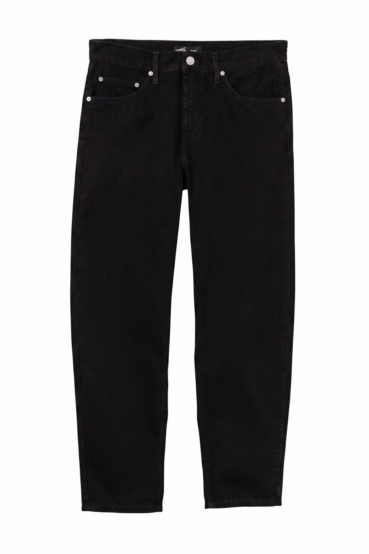 Jeans relaxed em preto escuro