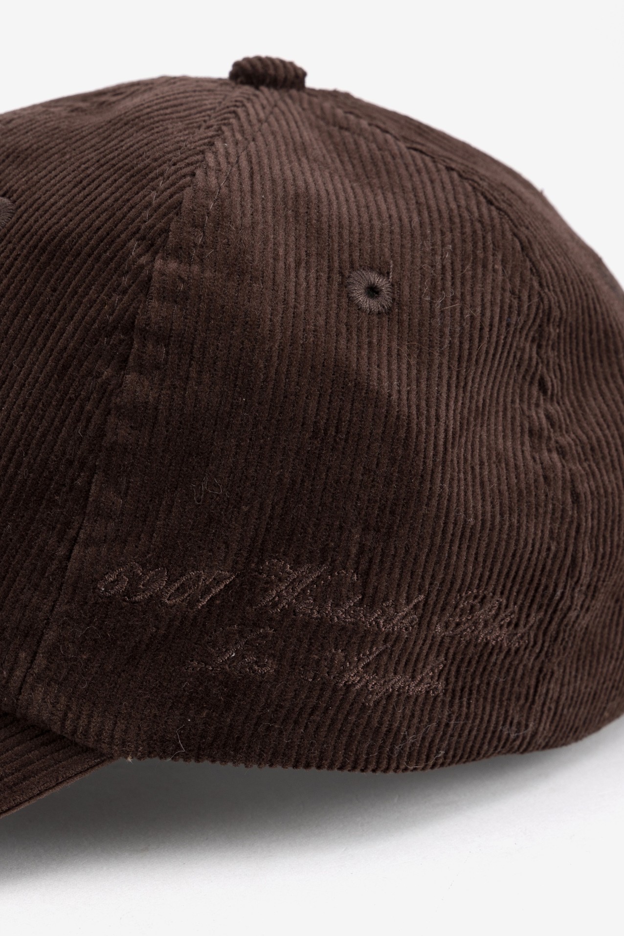 Dark Brown Corduroy Cap