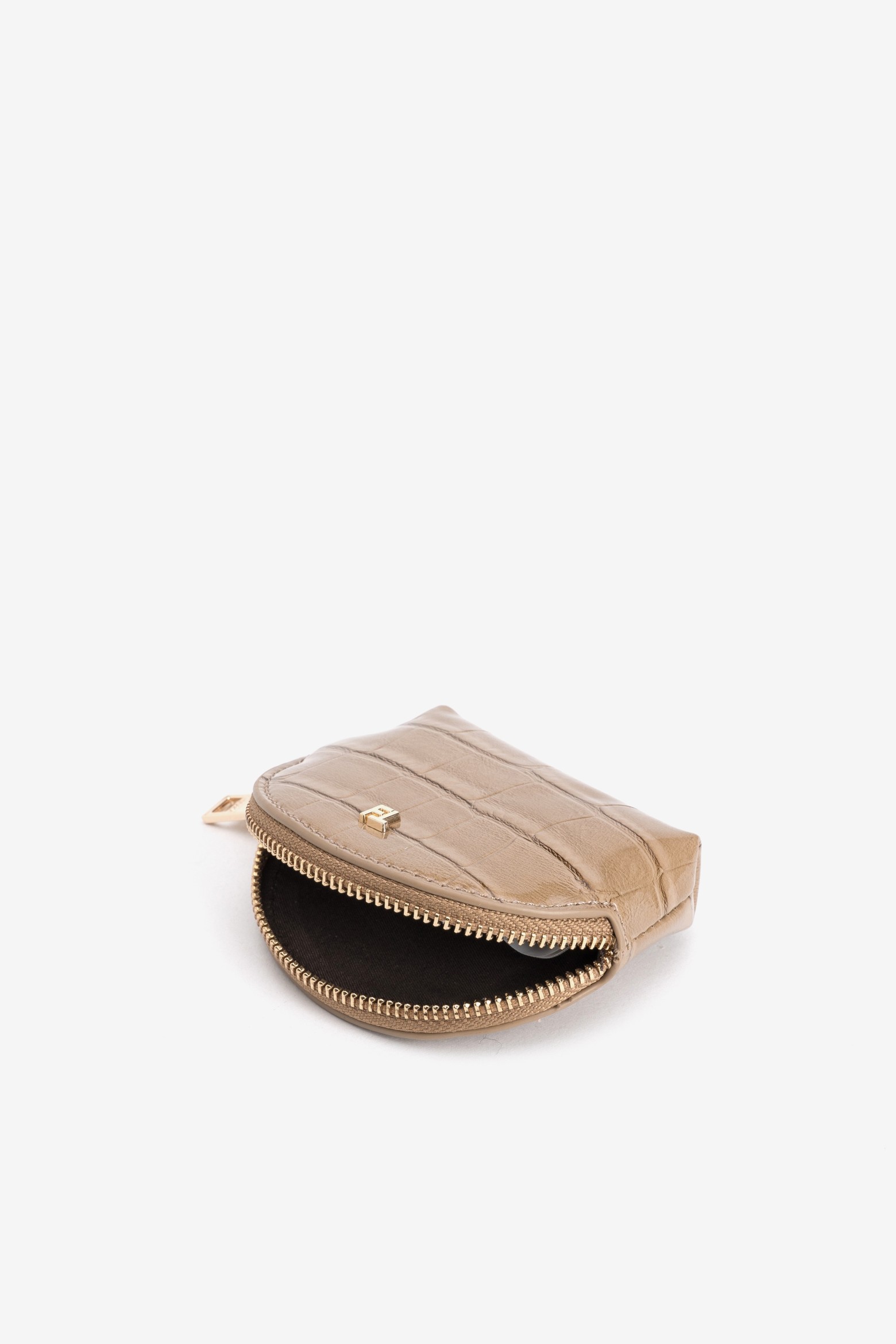 Monedero beige texturizado