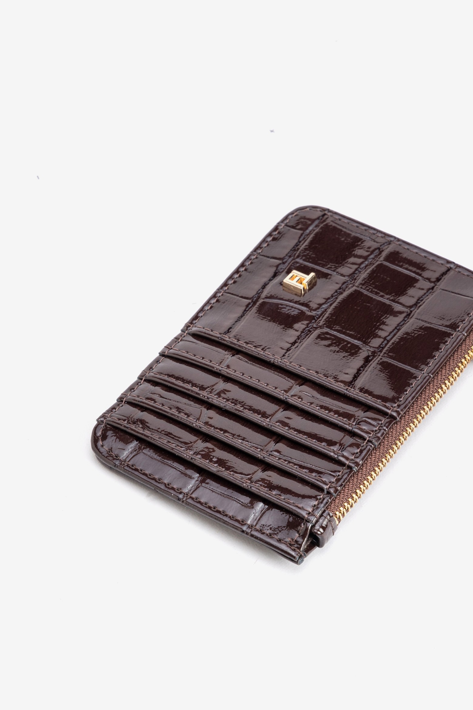 Porta tarjetas marr�n oscuro