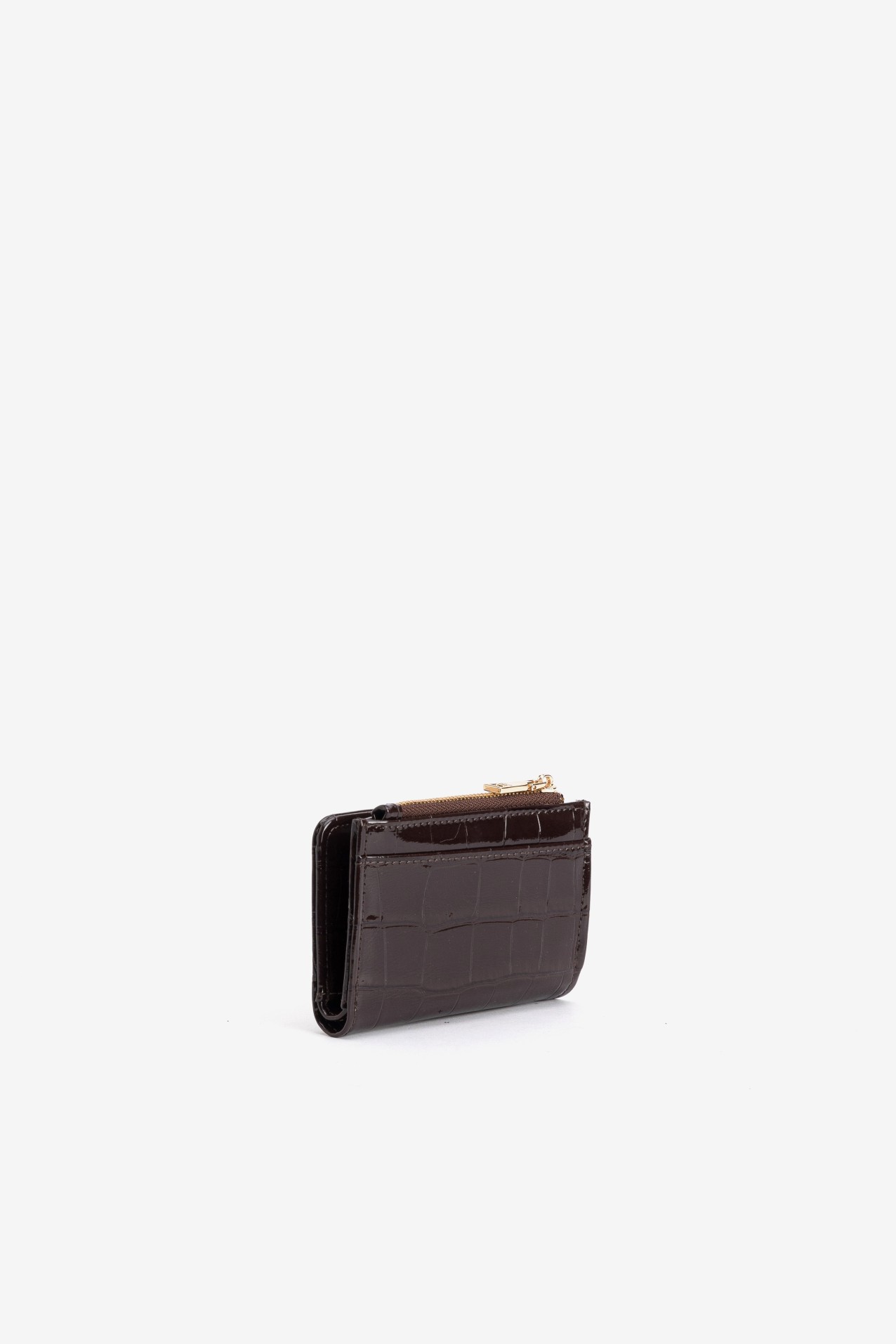 Monedero marr�n oscuro croc