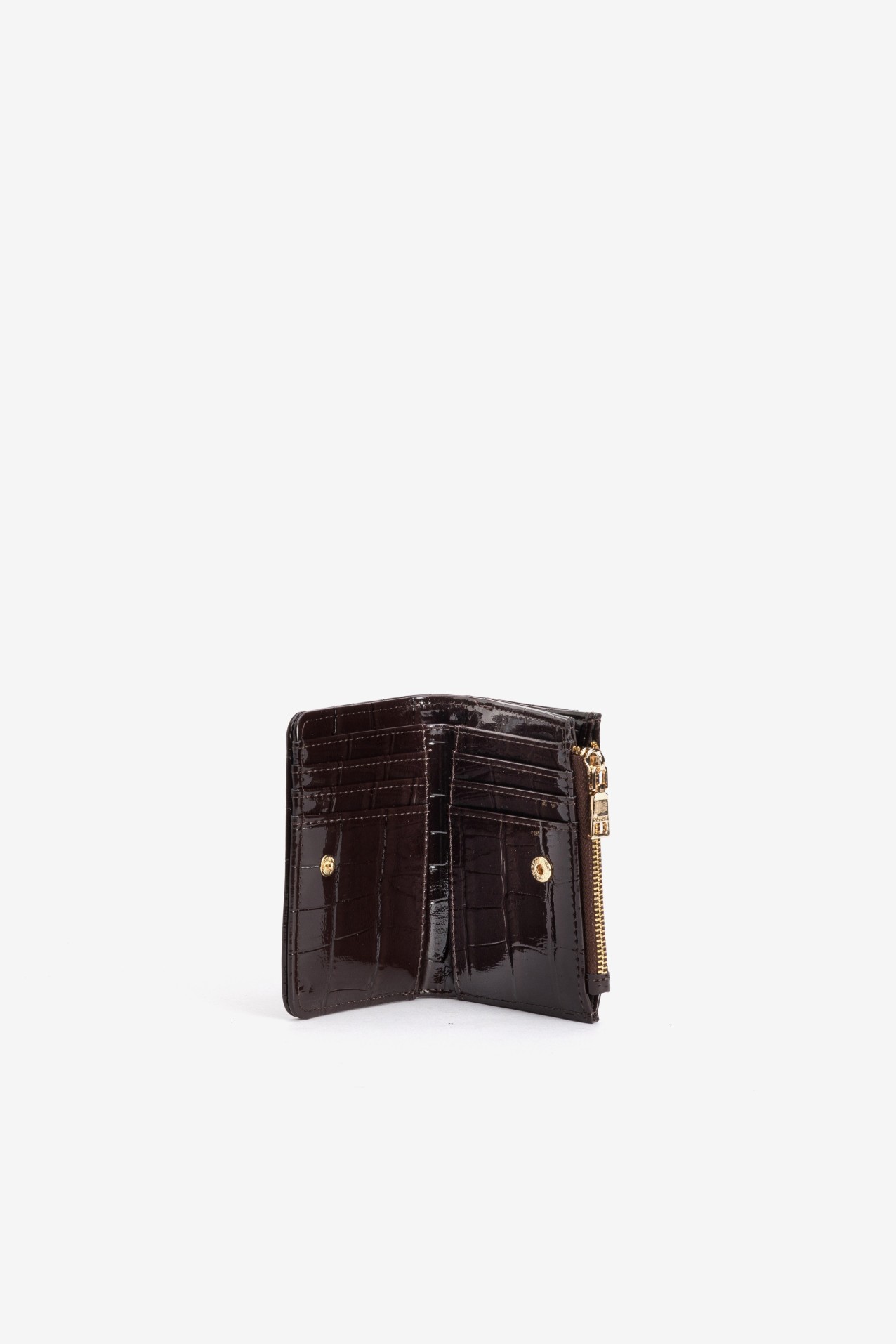 Monedero marr�n oscuro croc