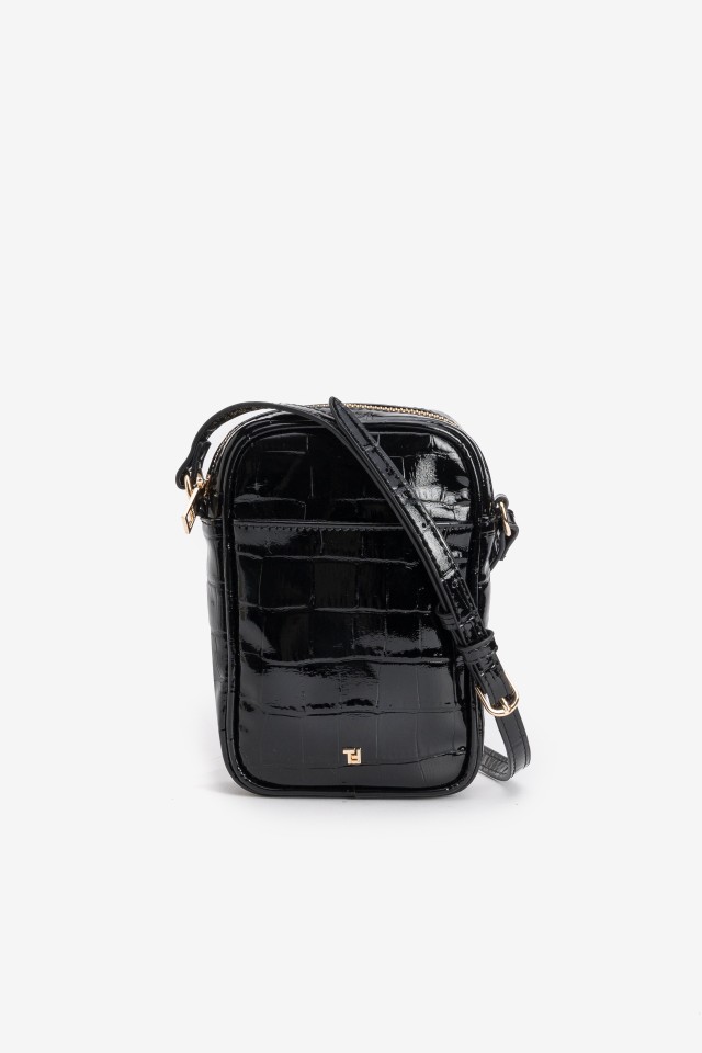 Porta-tabaco preto minimalista