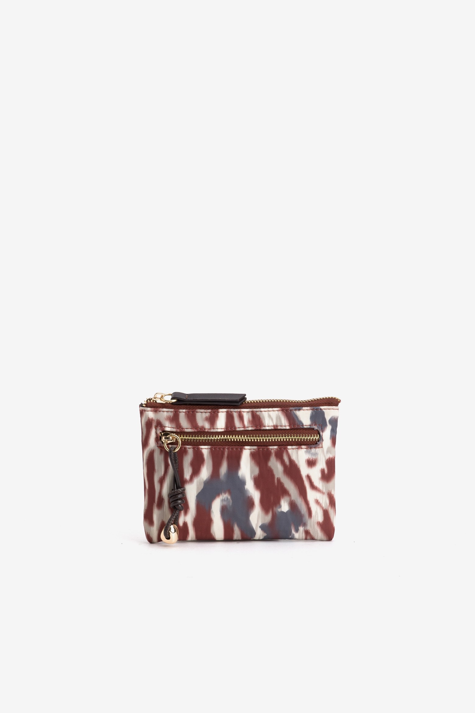 Monedero estampado marrón moderno