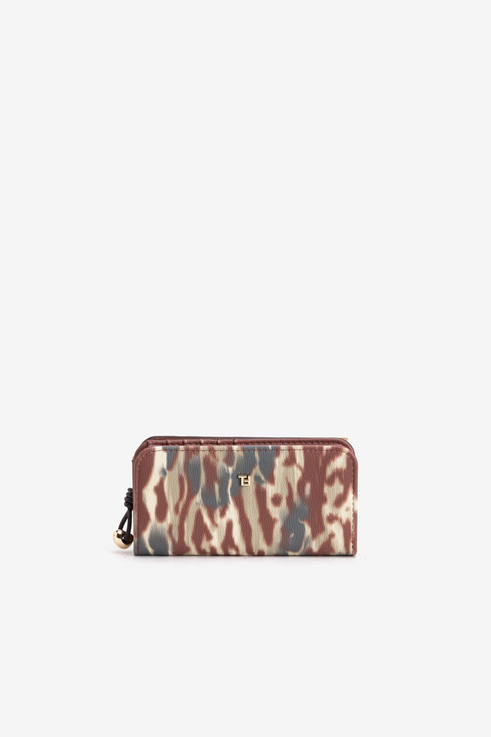 Monedero estampado tonos marrón