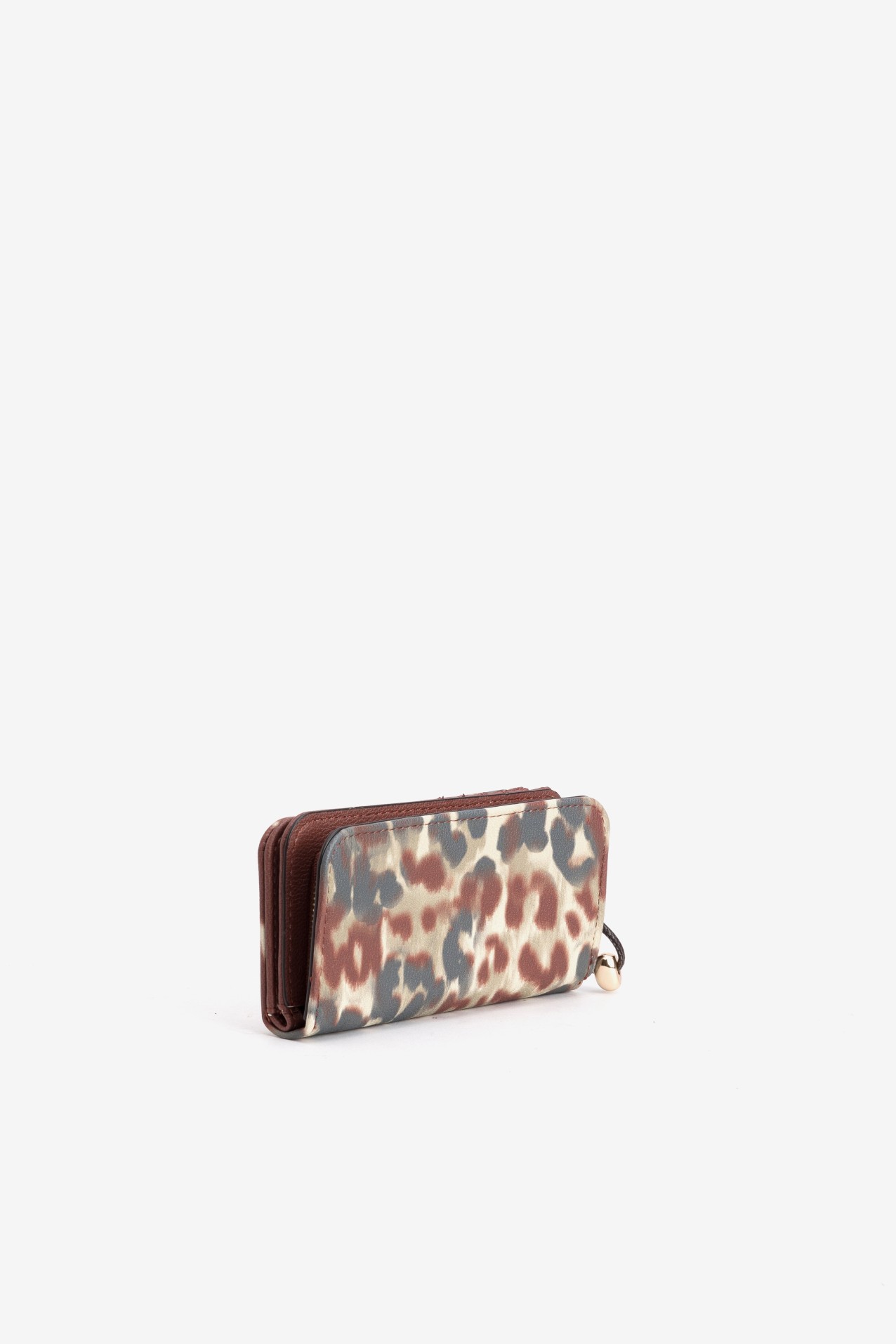 Monedero estampado tonos marr�n