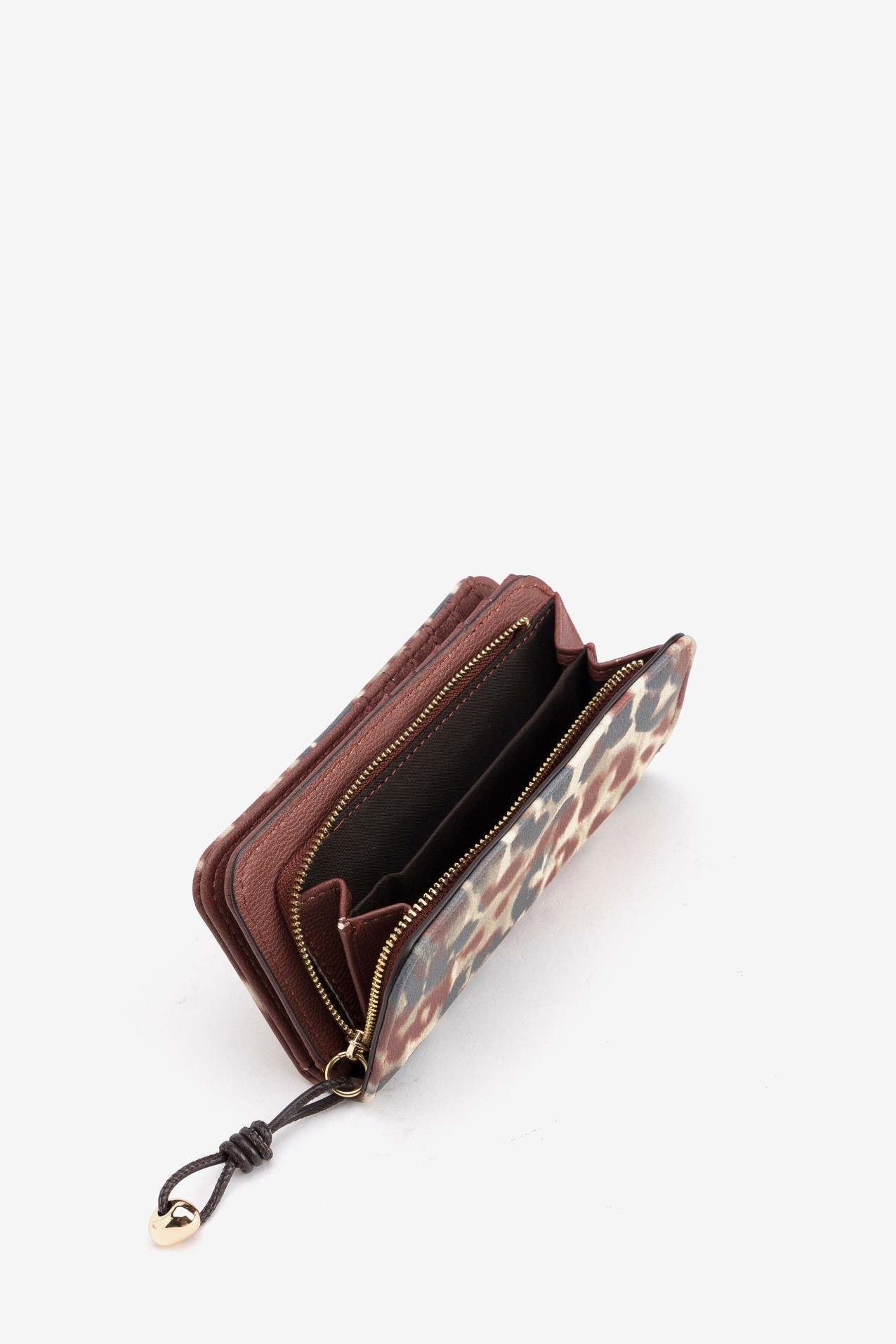 Monedero estampado tonos marr�n