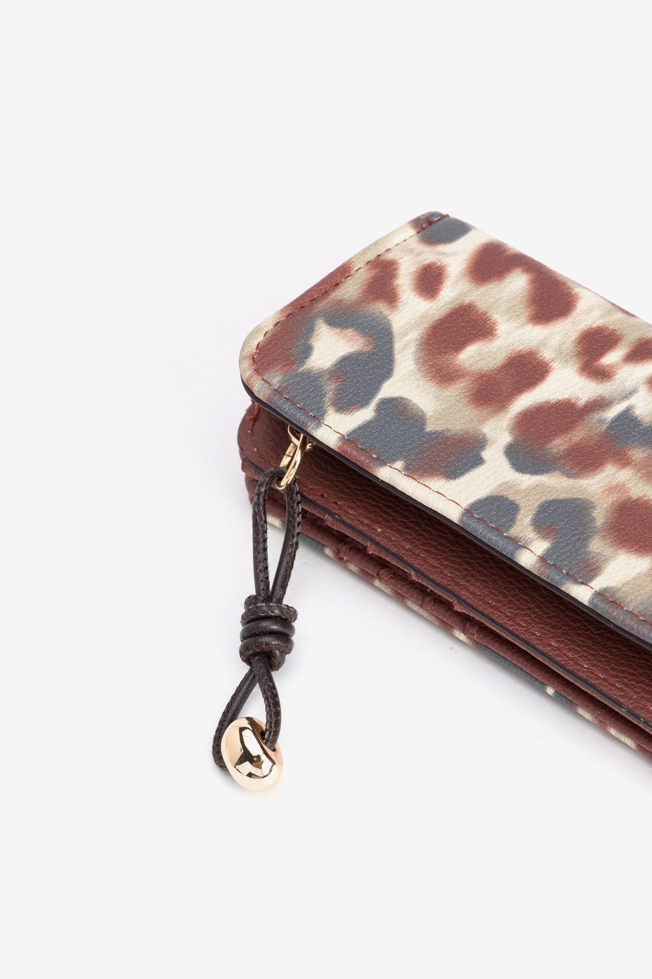 Monedero estampado tonos marr�n