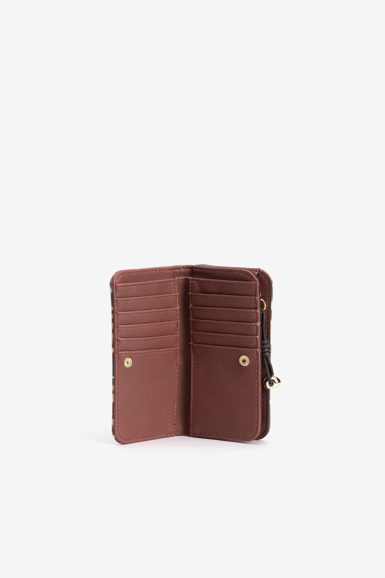 Monedero estampado tonos marr�n