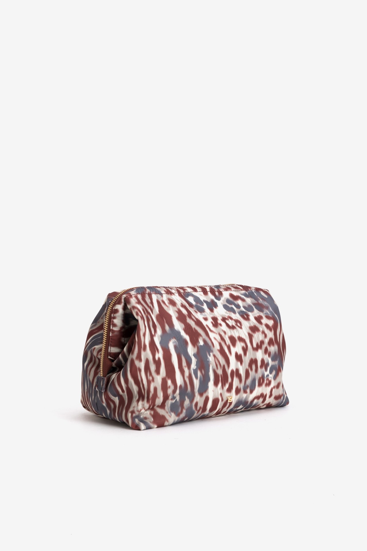 Monedero estampado marr�n y azul
