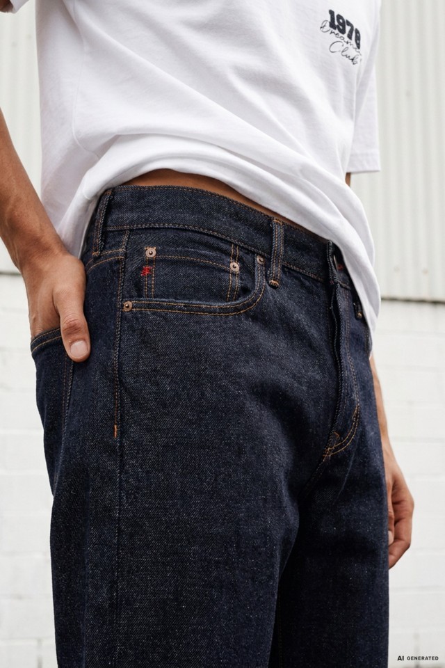 Jeans rectos azul oscuro Jeans rectos azul oscuro