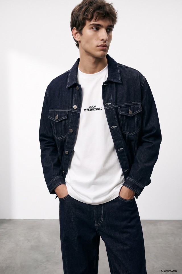 Dark Blue Casual Jacket