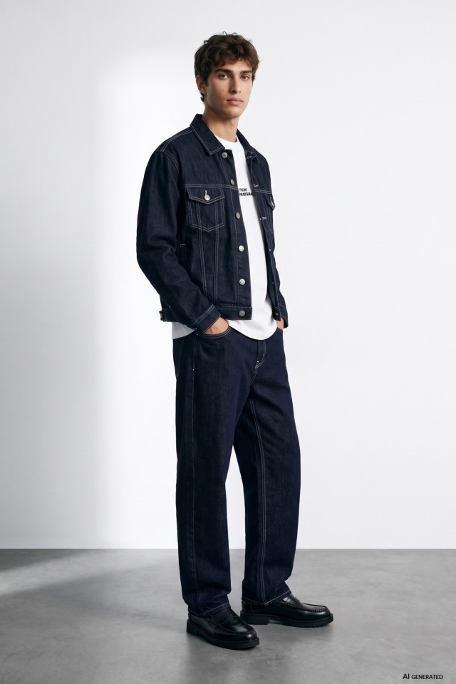 Dark Blue Casual Jacket