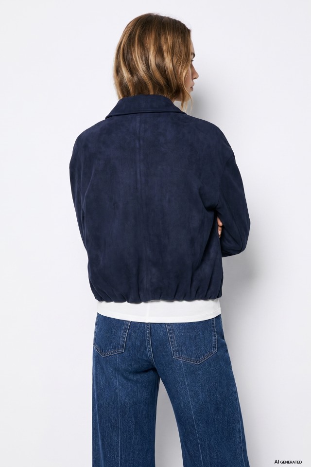 Chaqueta azul oscuro oversize Chaqueta azul oscuro oversize