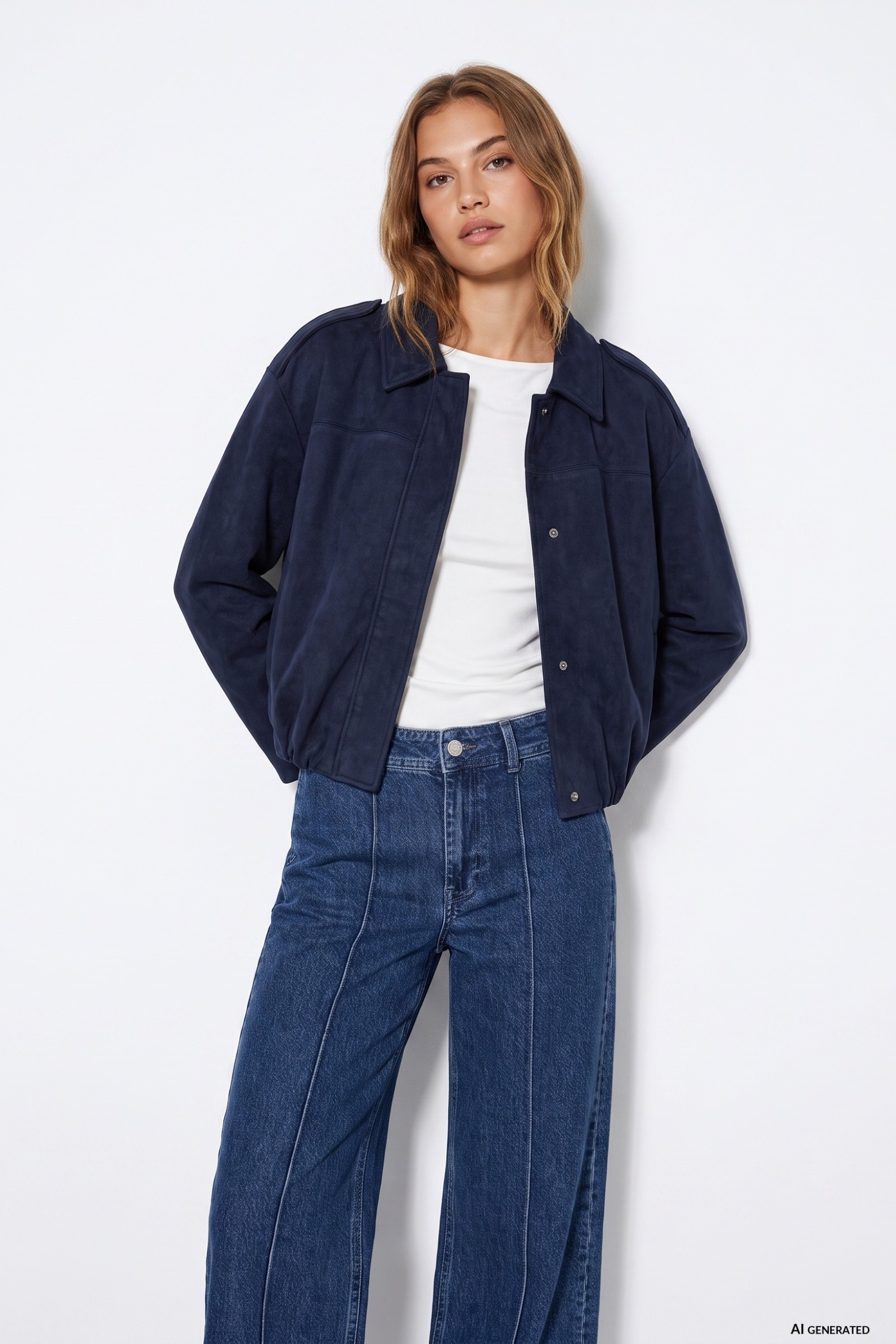 Dark Blue Oversize Jacket