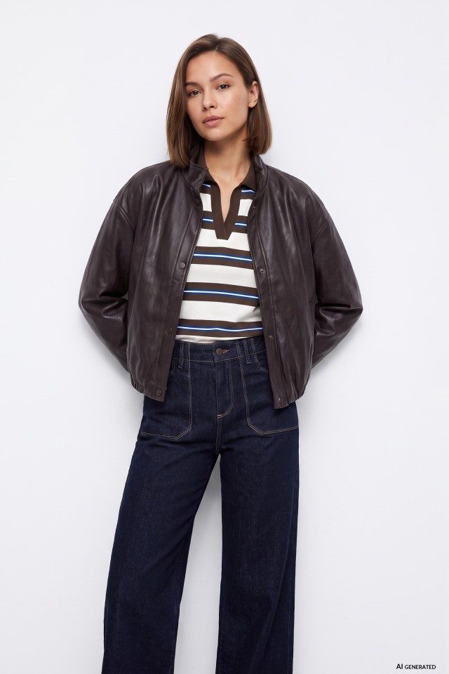 Chaqueta marr�n chocolate oversize