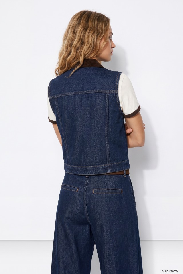 Dark Blue Denim Vest Dark Blue Denim Vest