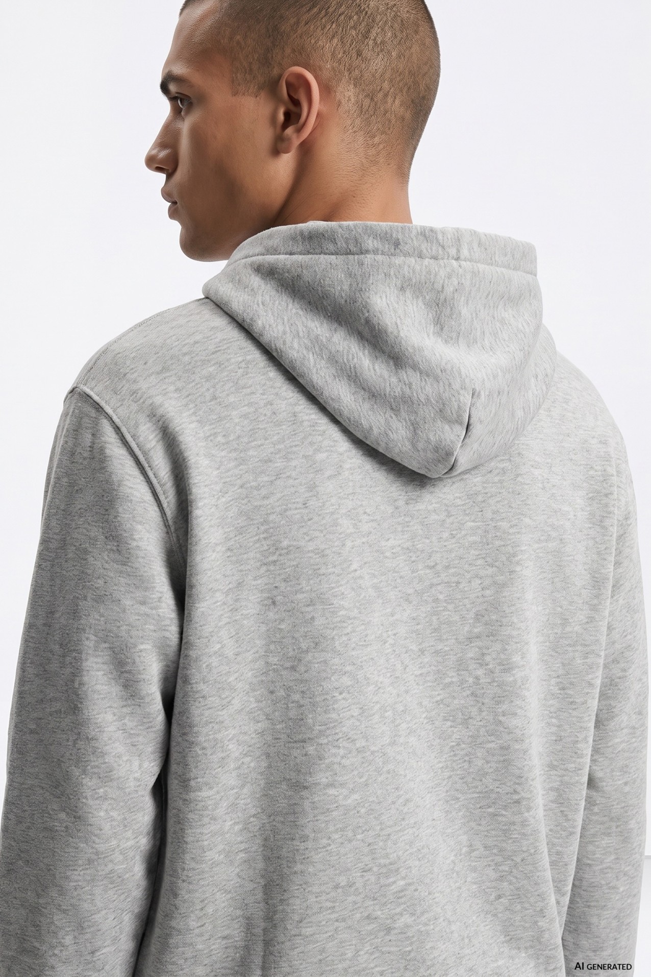 Sudadera gris con capucha