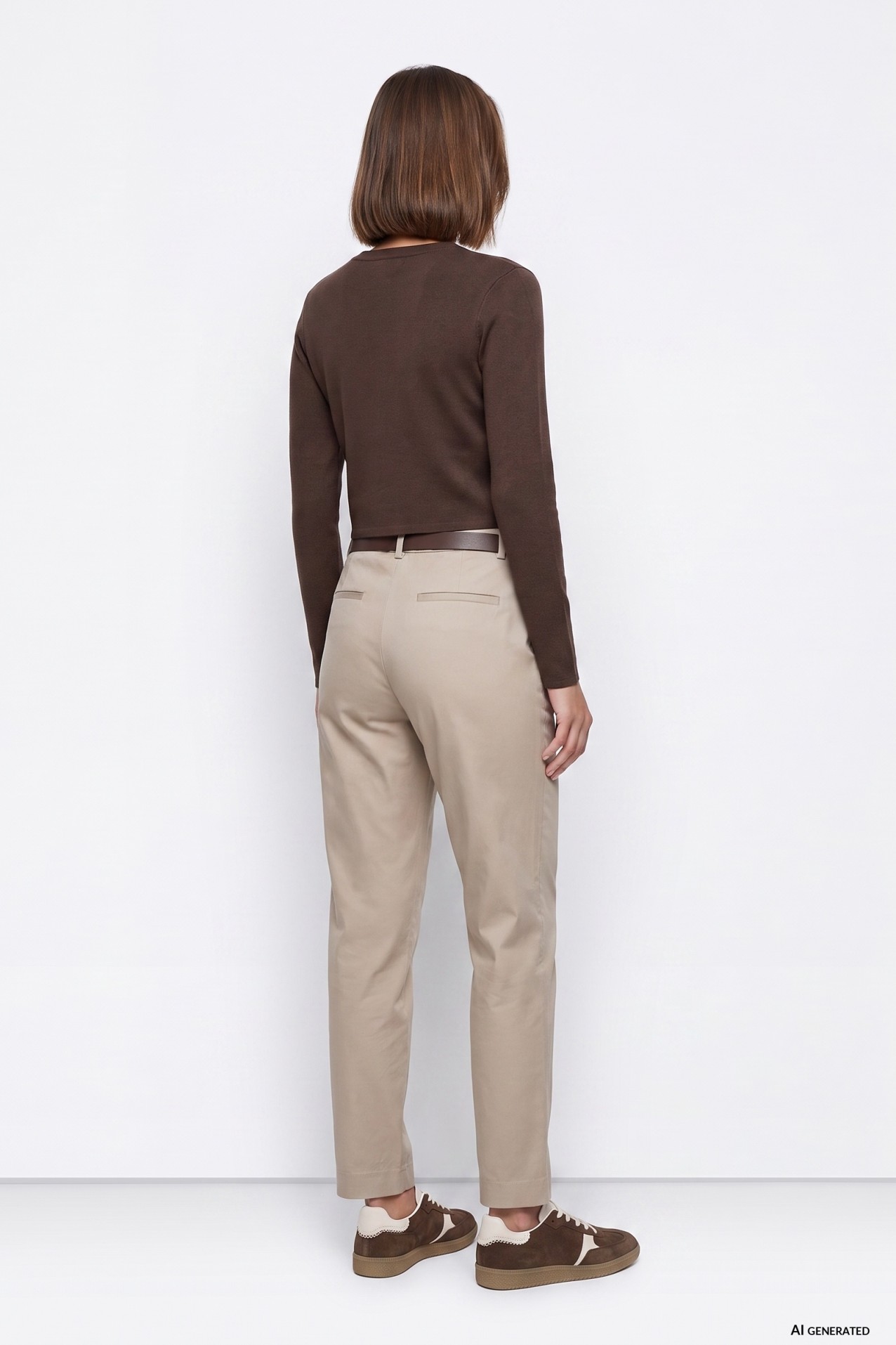 Pantalones beige rectos