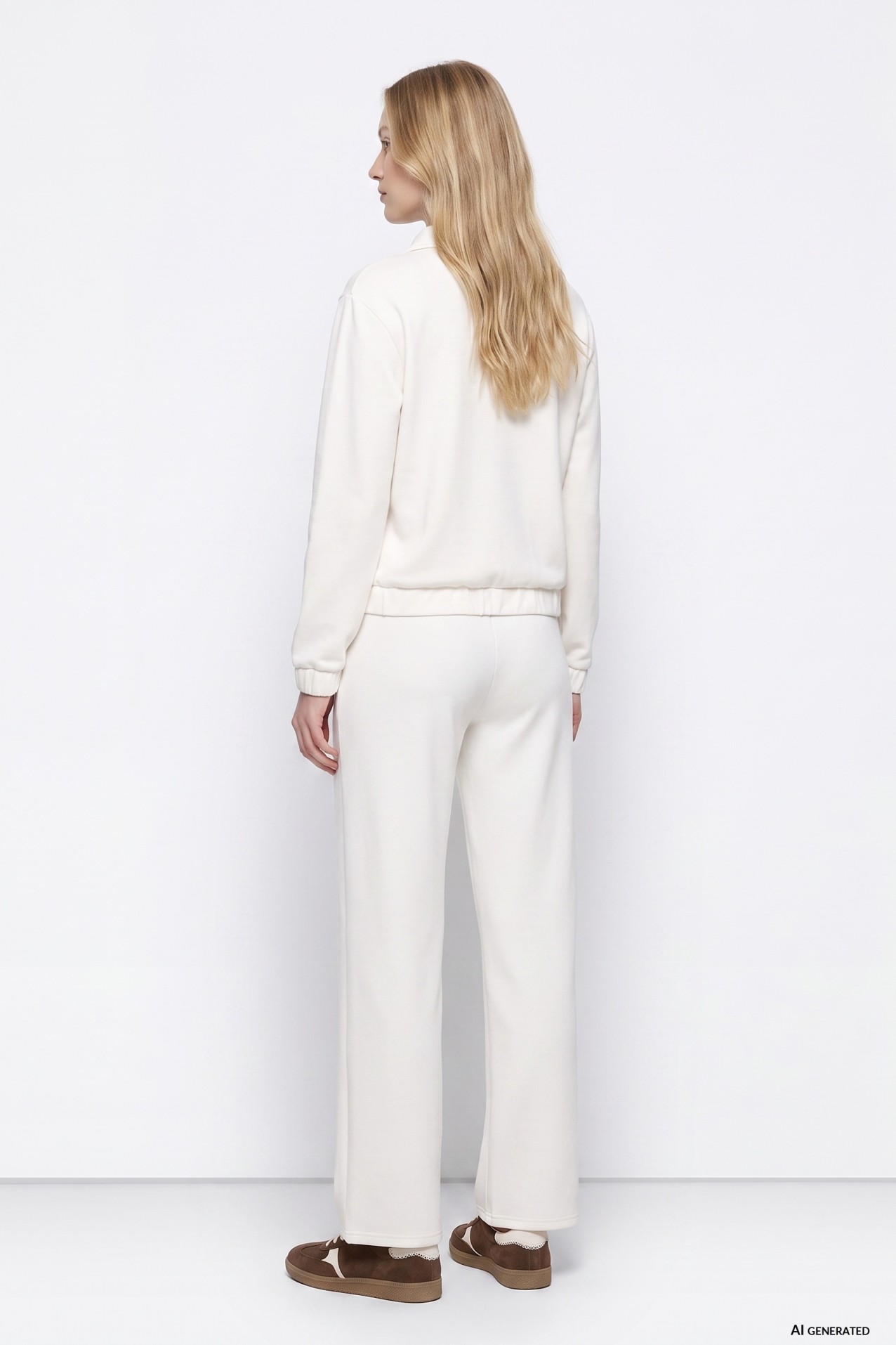 Wide Leg Off-White Trousers
