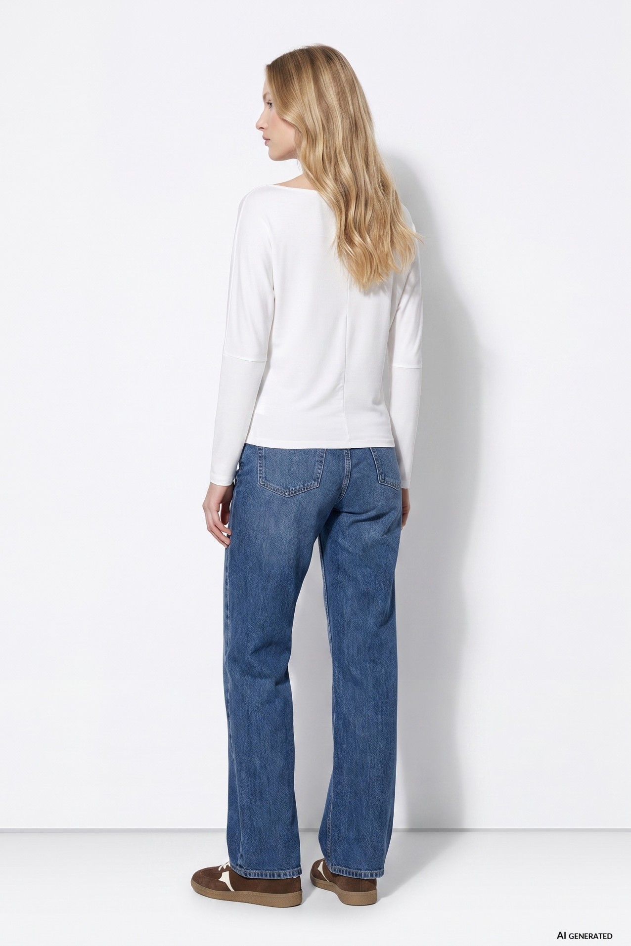 Wide Leg Dark Blue Jeans