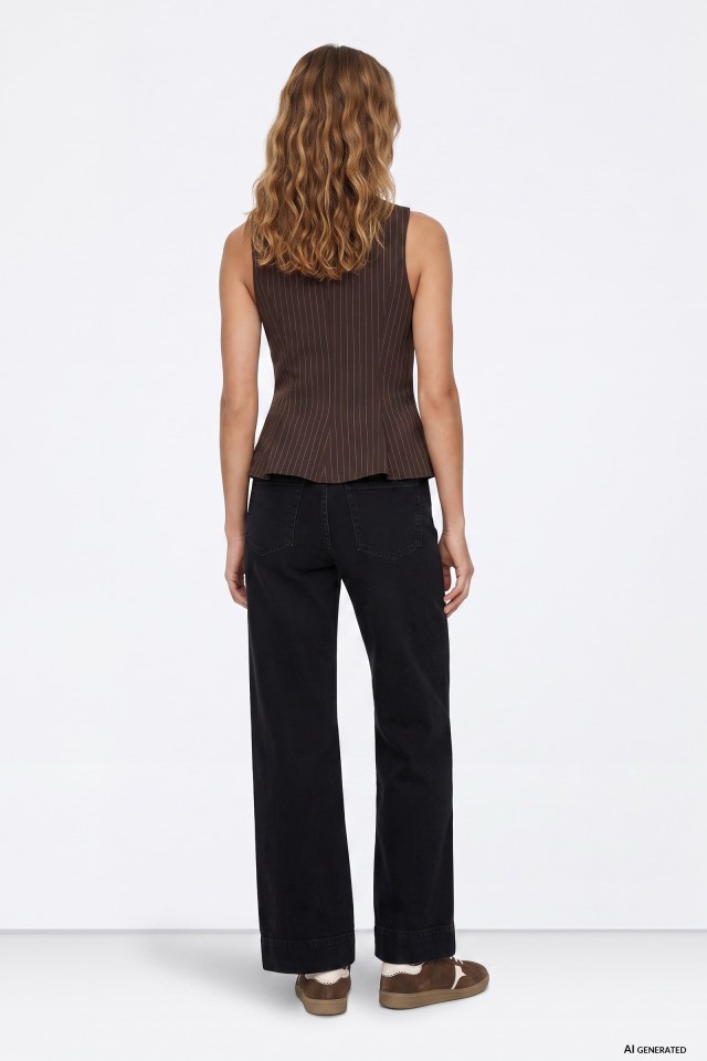 High Waist Wide Black Jeans High Waist Wide Black Jeans